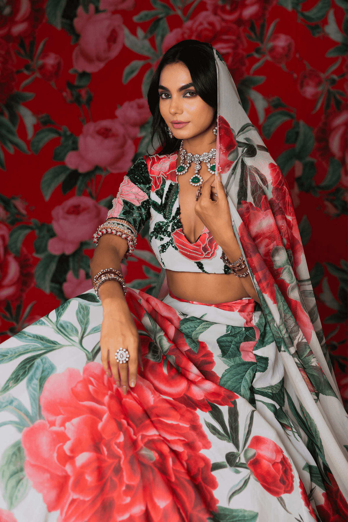 White Lehenga Set