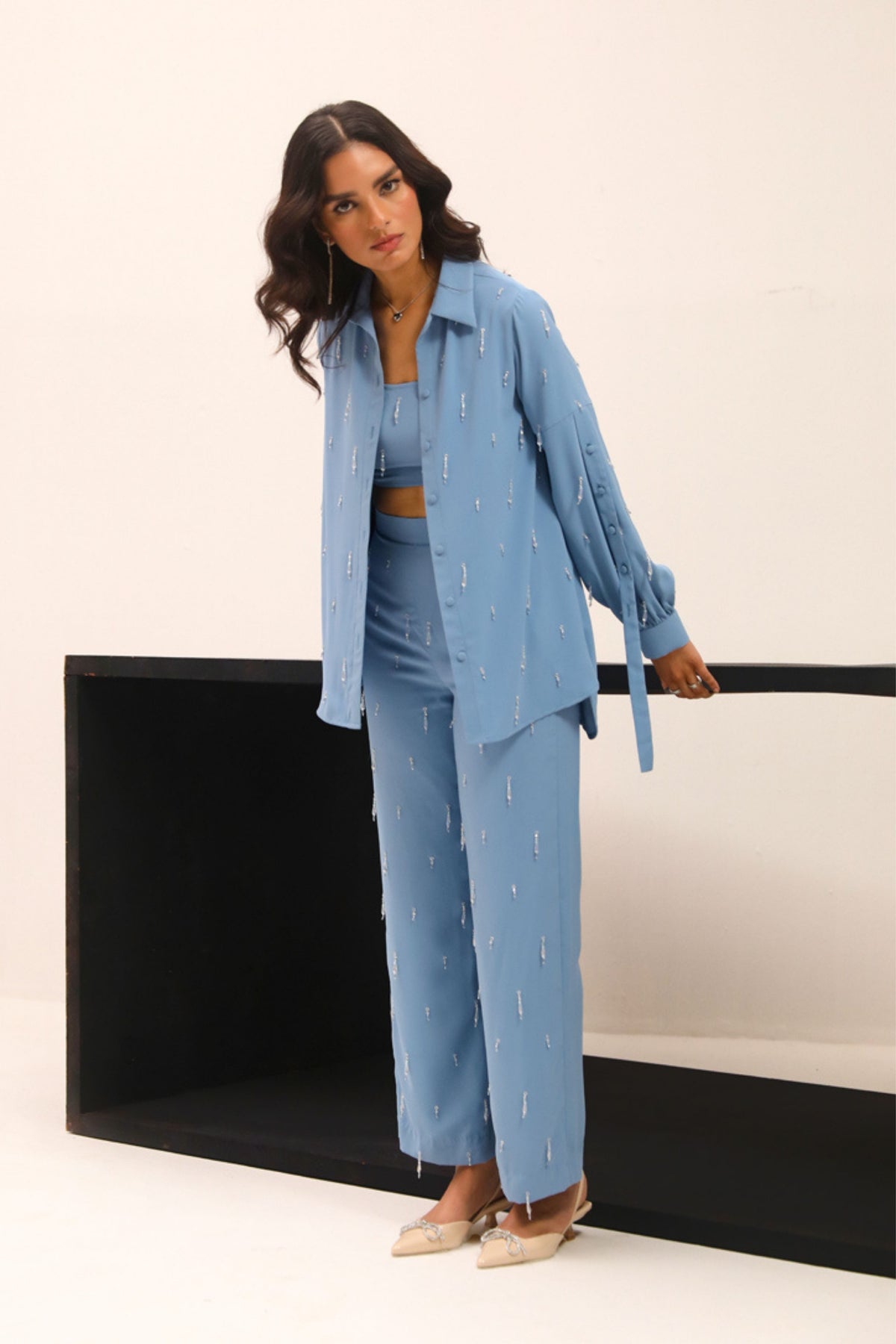 Paris Co-Ord Set In Super Blue