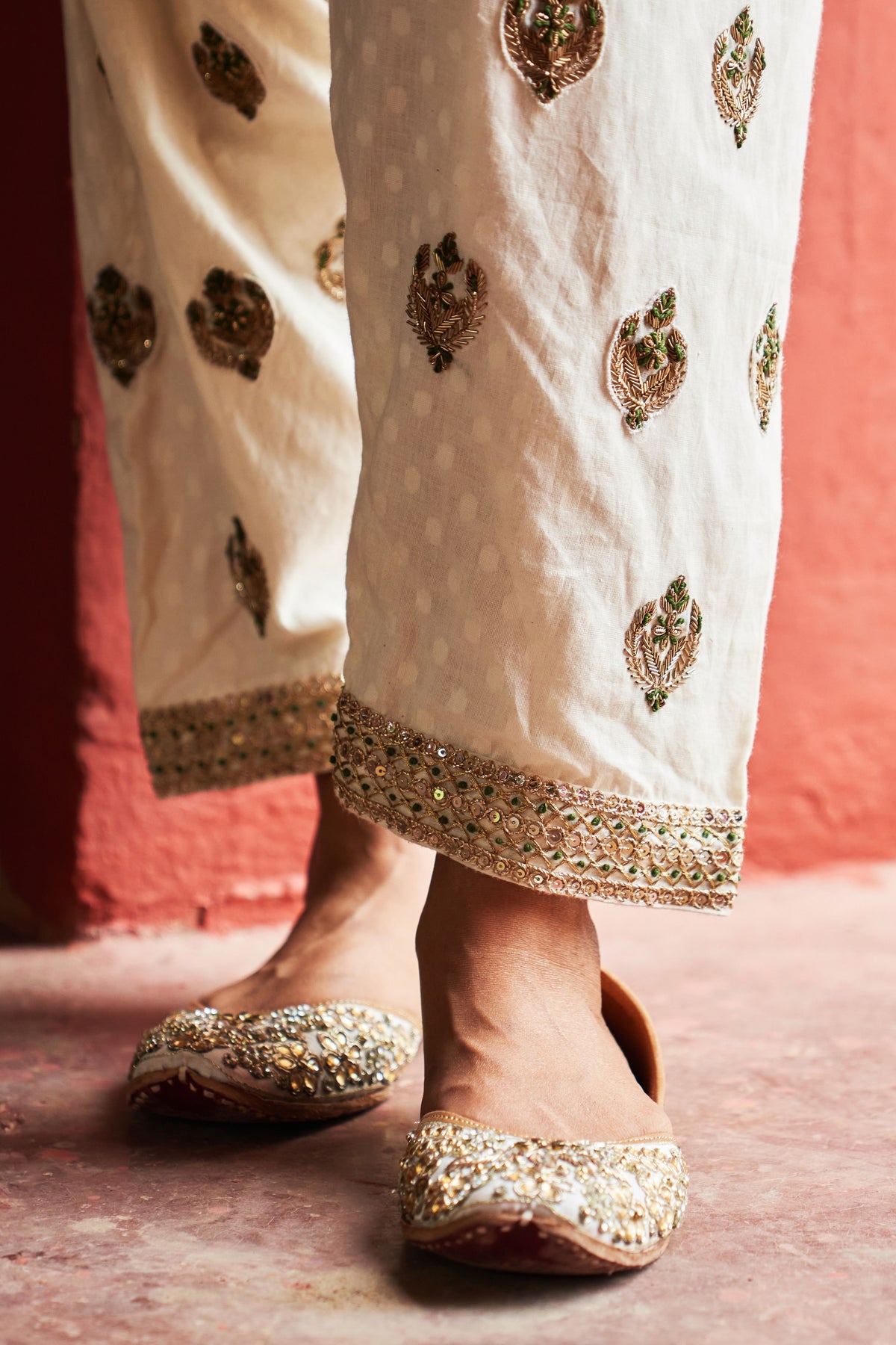 Ivory Embroidered Kurta Set