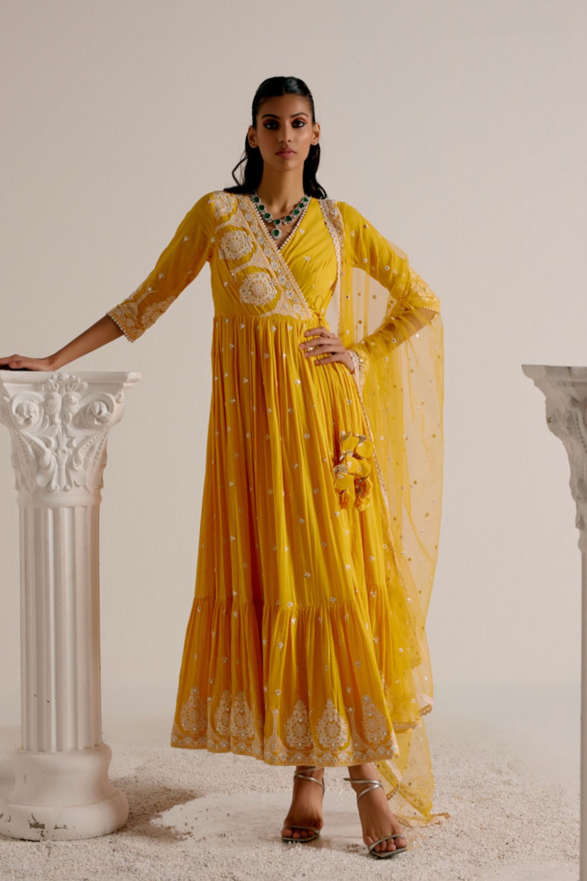 Mango Tower Anarkali With Dupatta