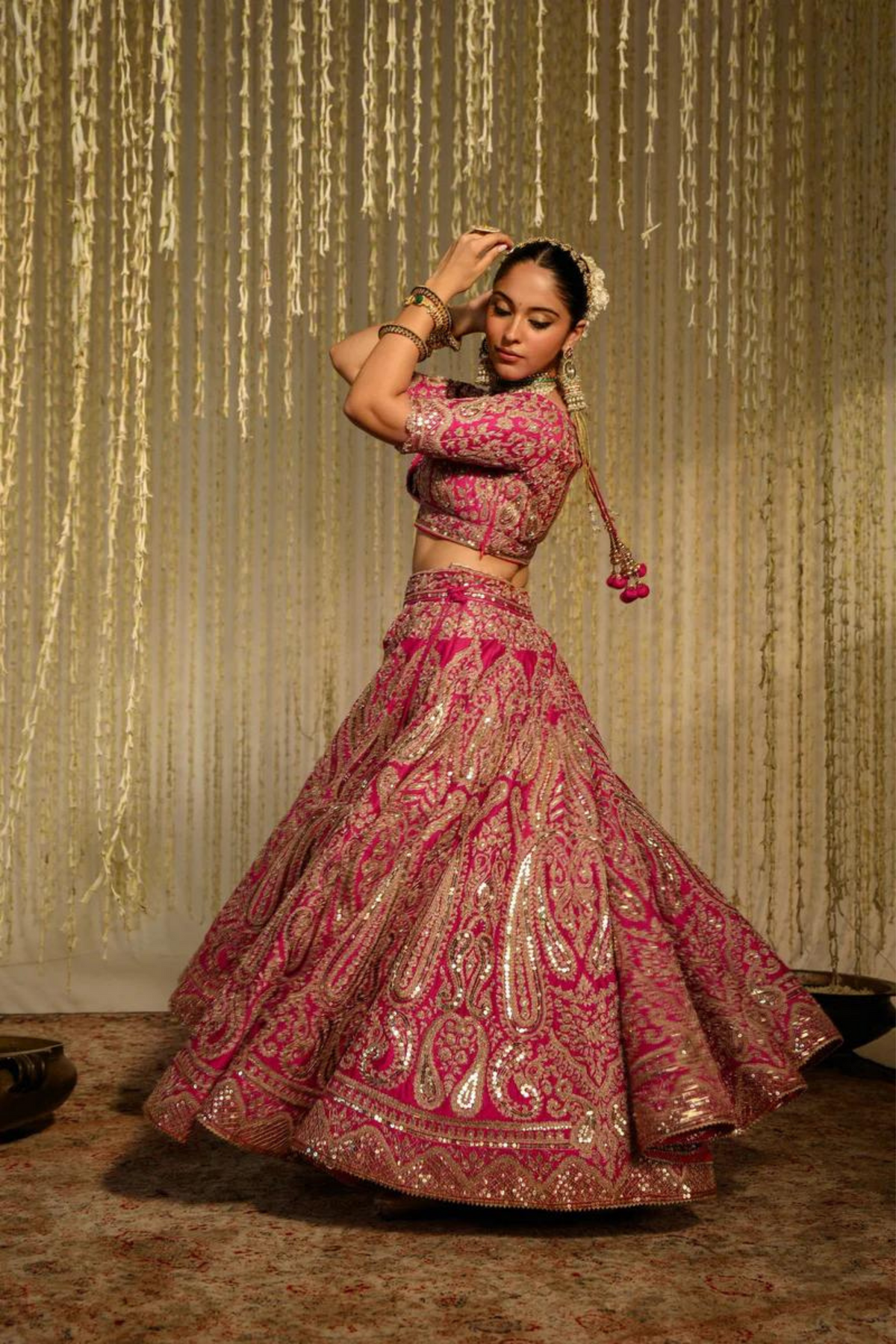 Amirah Hotpink Lehenga Set