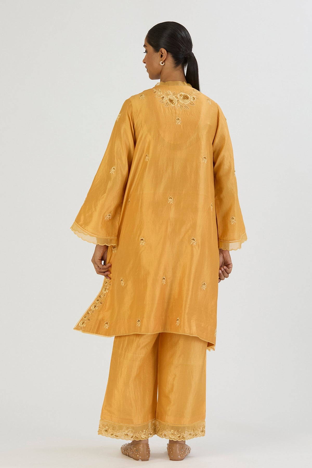 Yellow Ferah Kurta and Pant