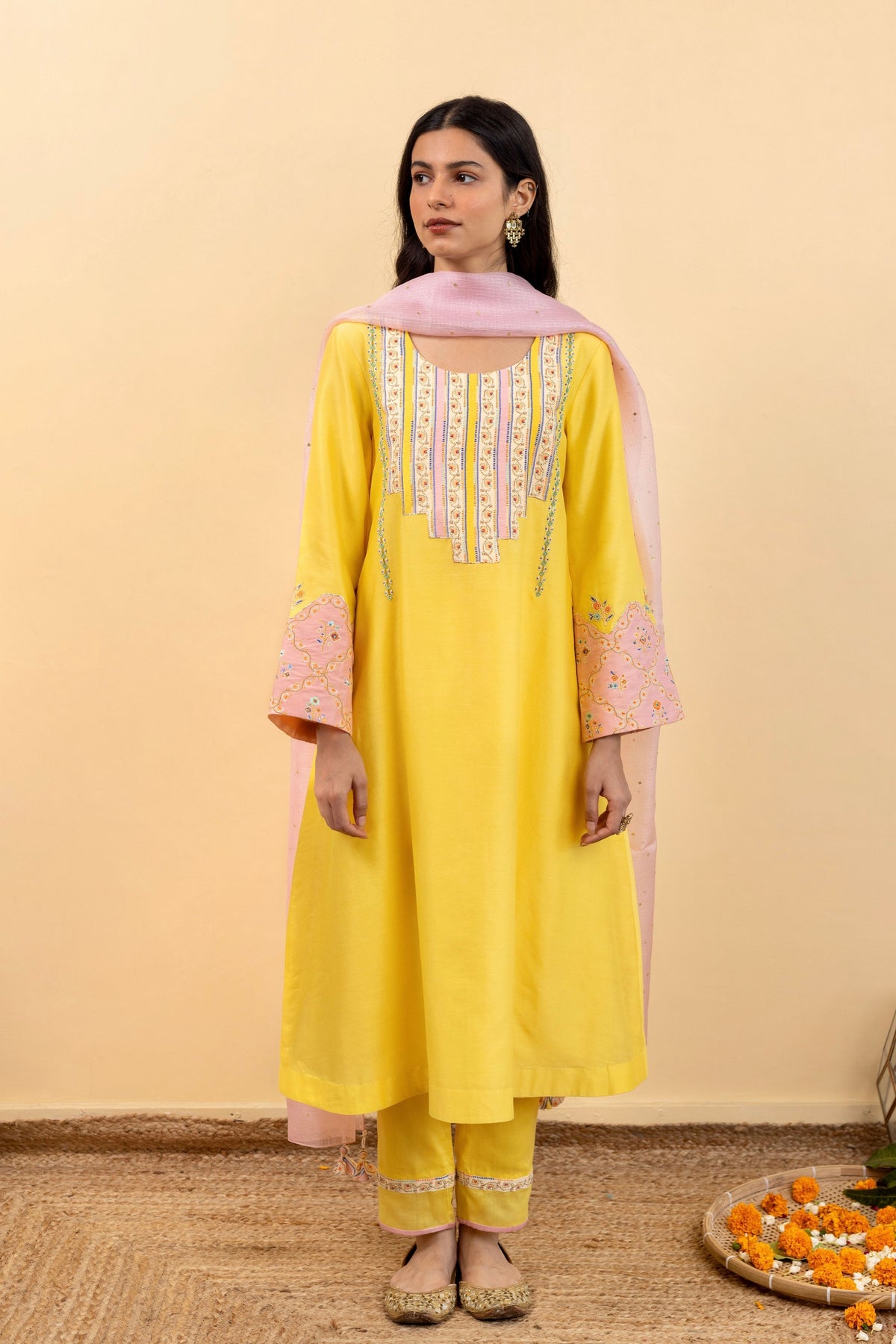 Chanderi Kira Kurta Set