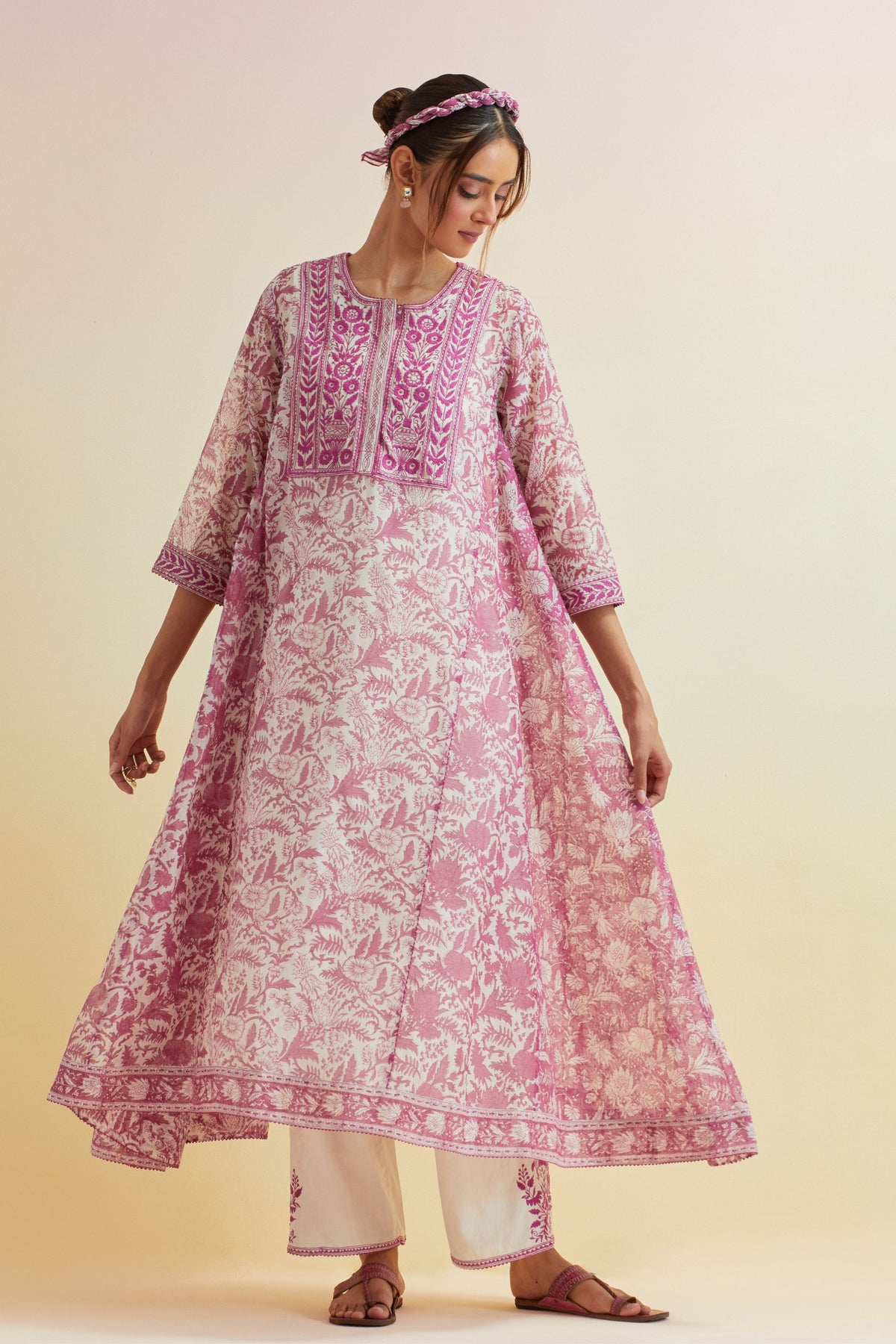 Orchid Pink A-line Kurta Set