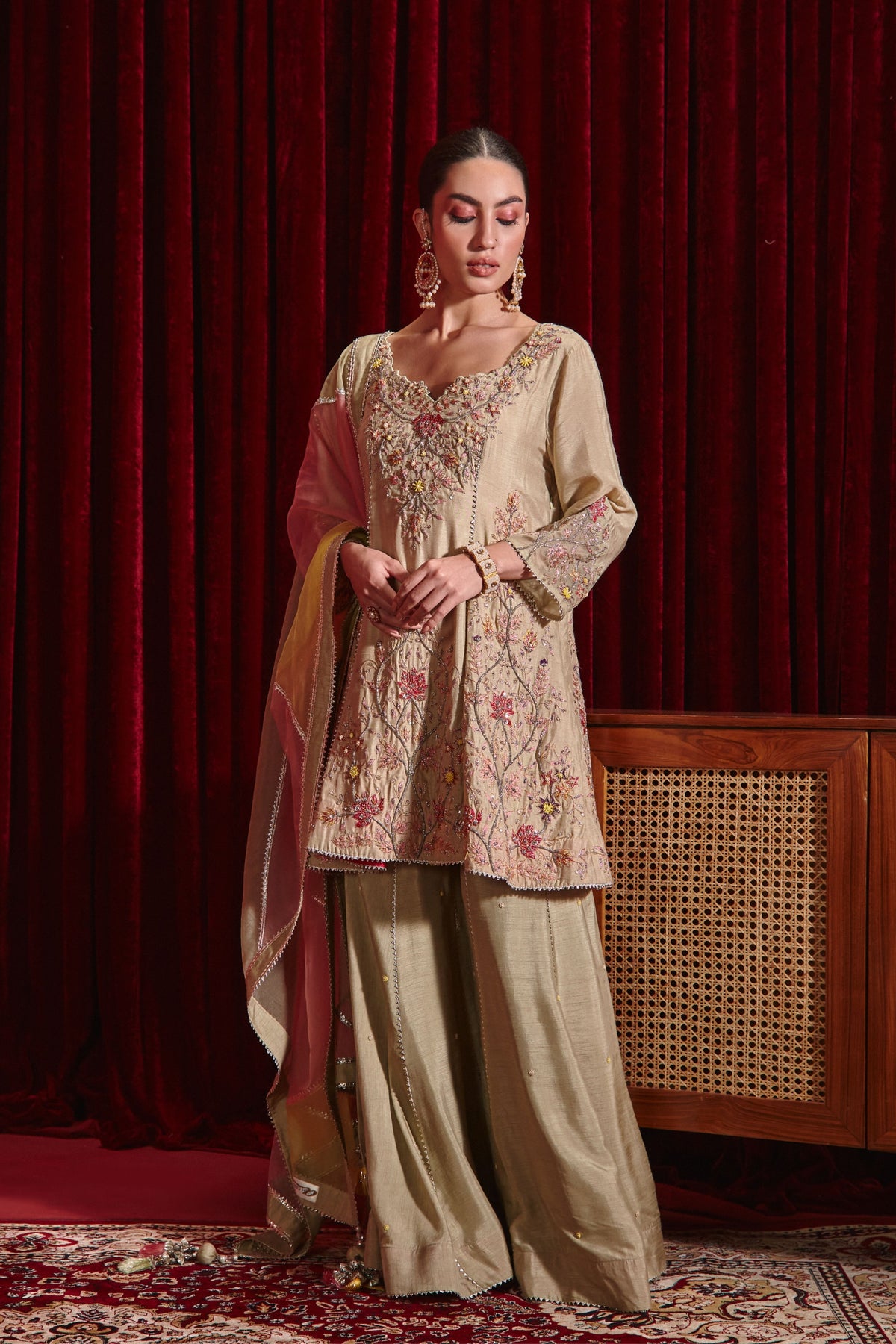 Mint Green Anahita Sharara Set