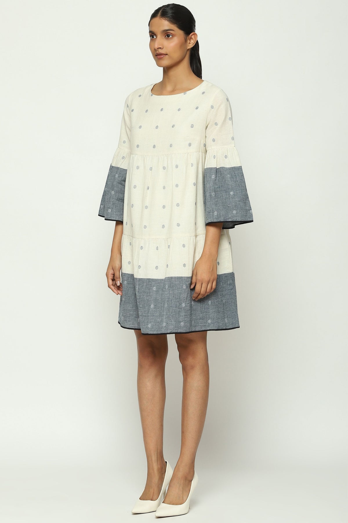 Border Jamdani Dots Dress