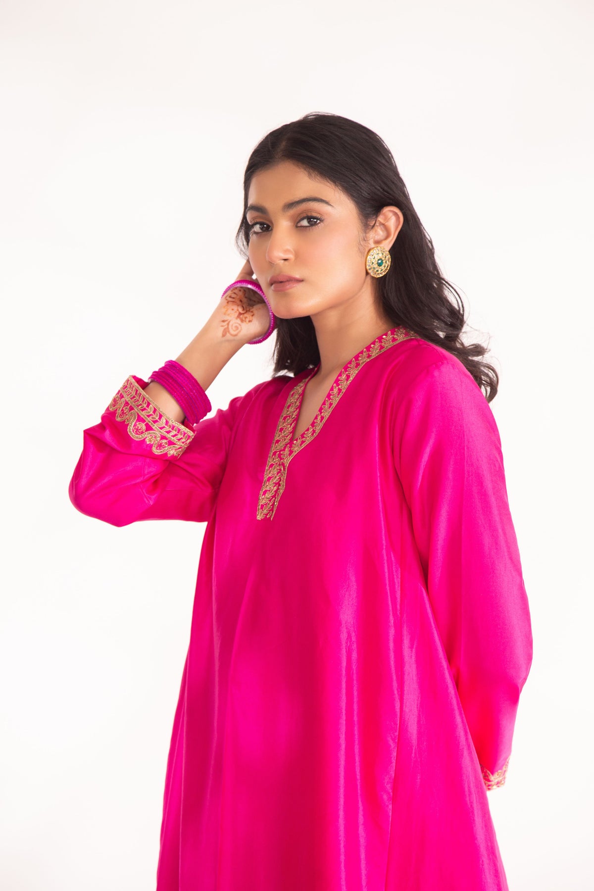 Magenta Pink Dhriti Kurta Set