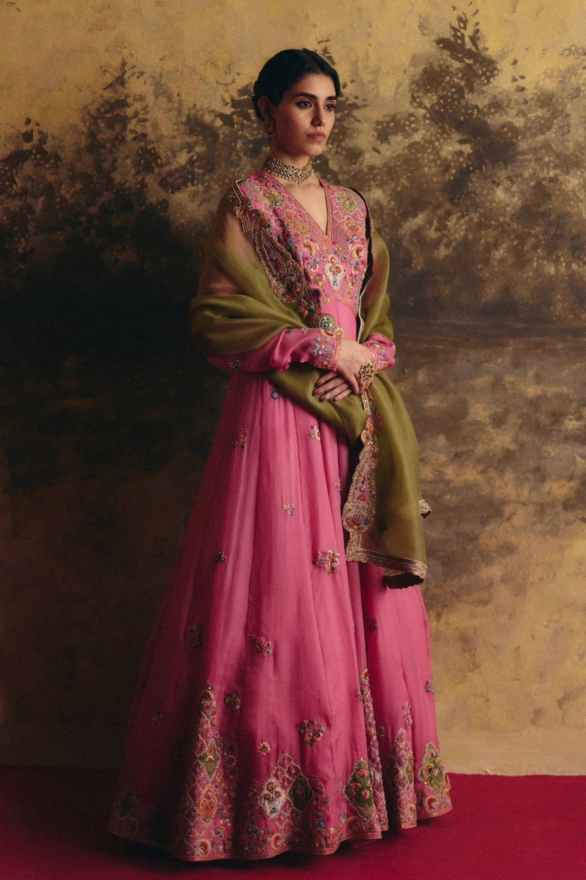 Gulal Pink Anarkali Set