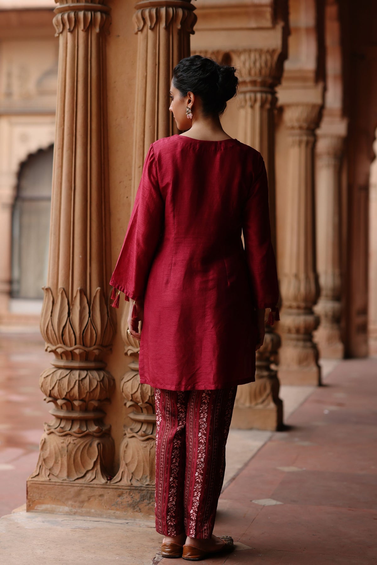 Deep Magenta Tunic Set