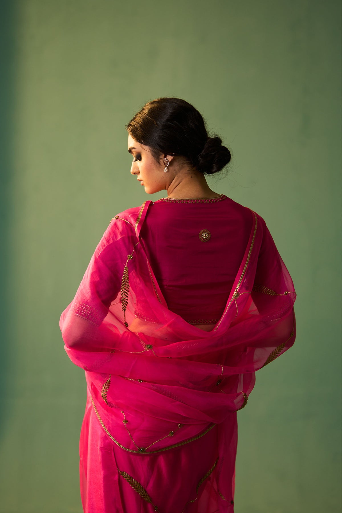 Rani Pink Sabaa Saree