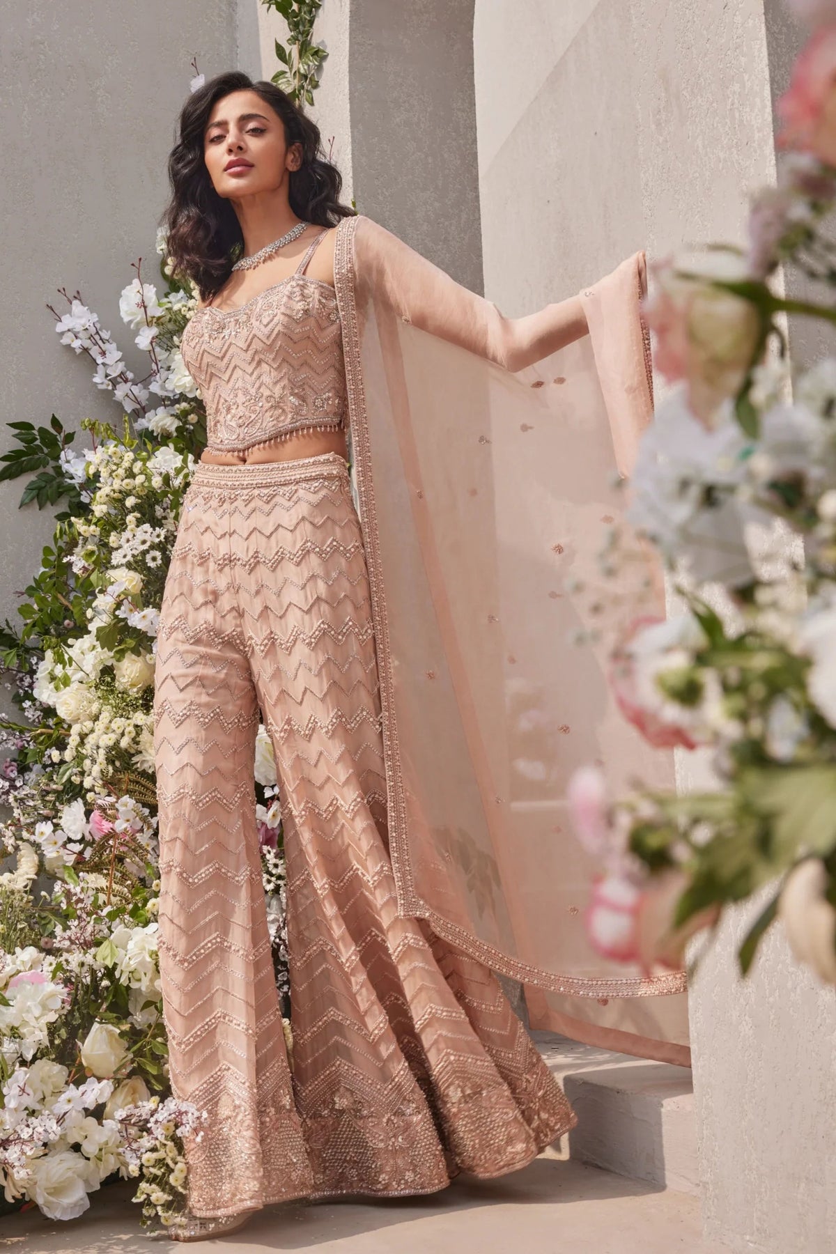 Blush Pink Sharara Set