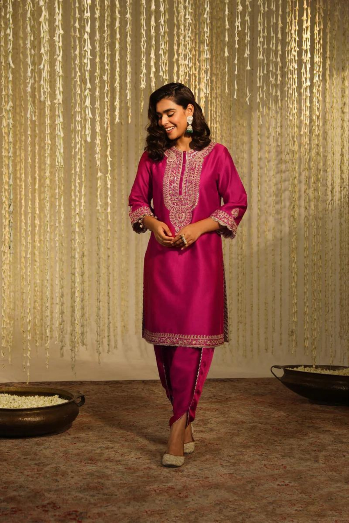 Enisa Hotpink Kurta Set