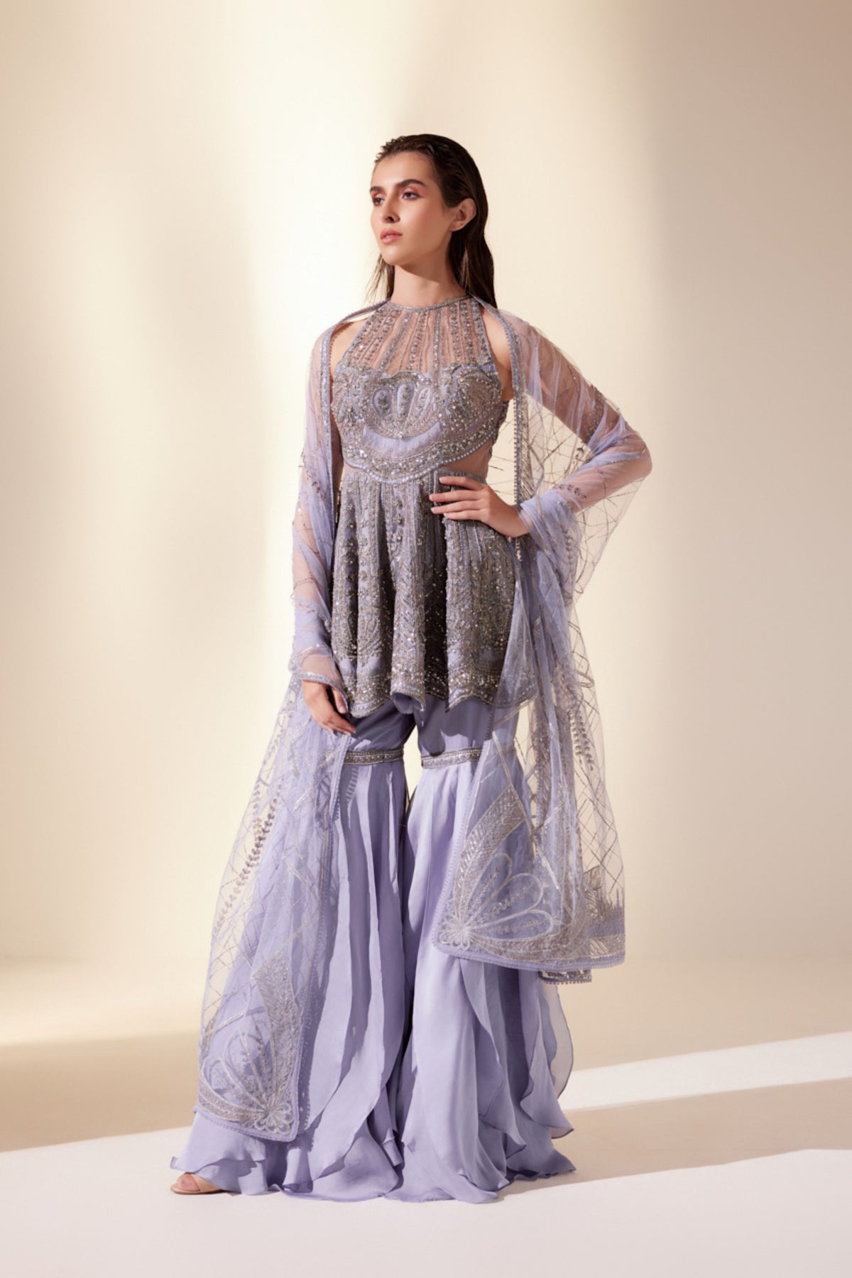 Lilac Sharara Set