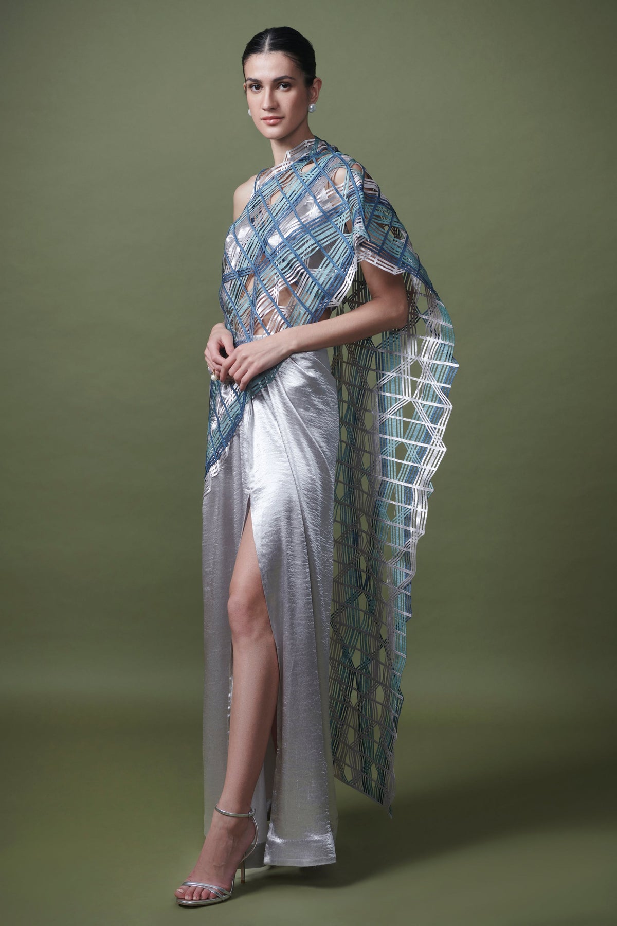 Monochrome Gauze Saree