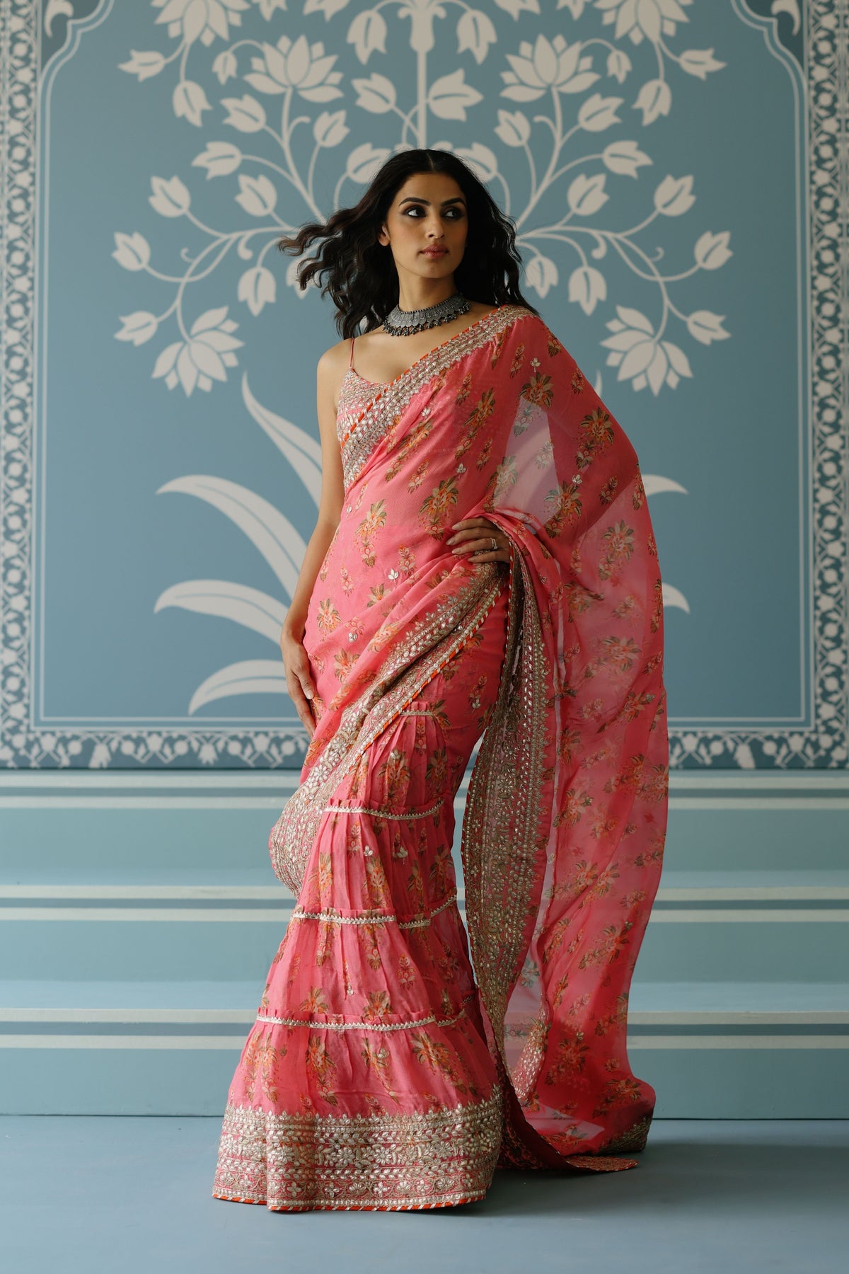 Pink Mahira Saree Set