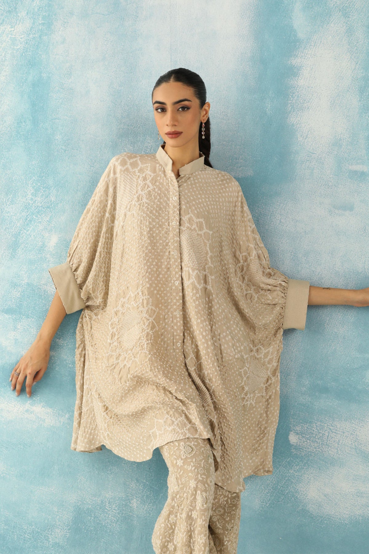 Asym Taupe Tunic