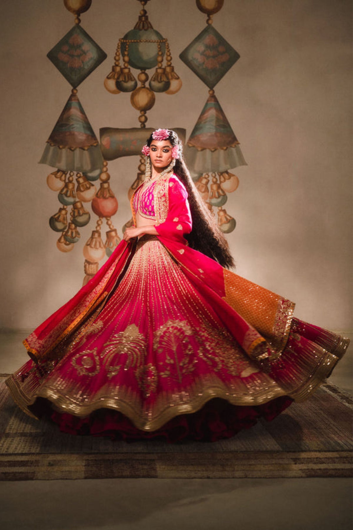 Gulaab Cham Cham Pink Lehenga Set