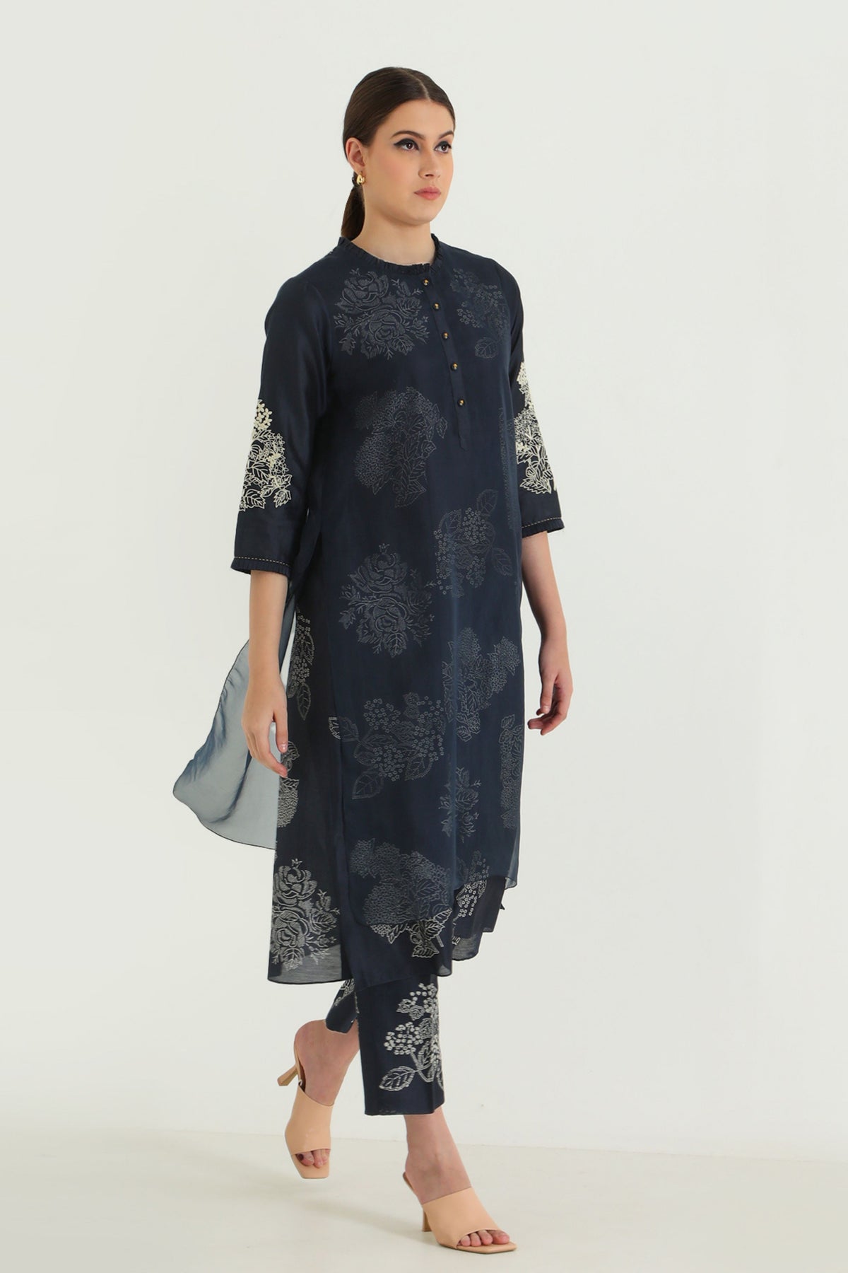 Indigo Double Layer Kurta Set