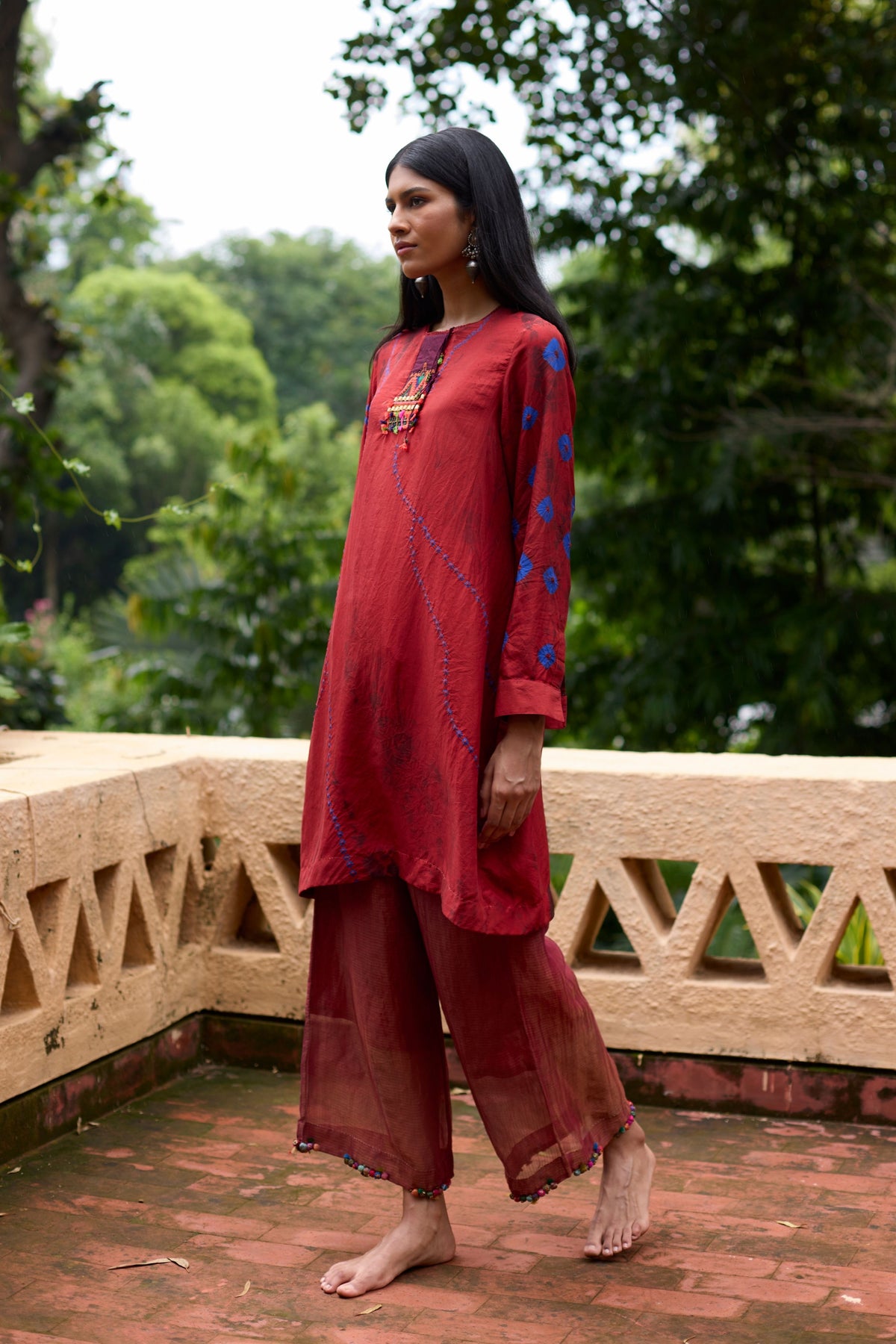 Bandhani Handwork Tunic Set