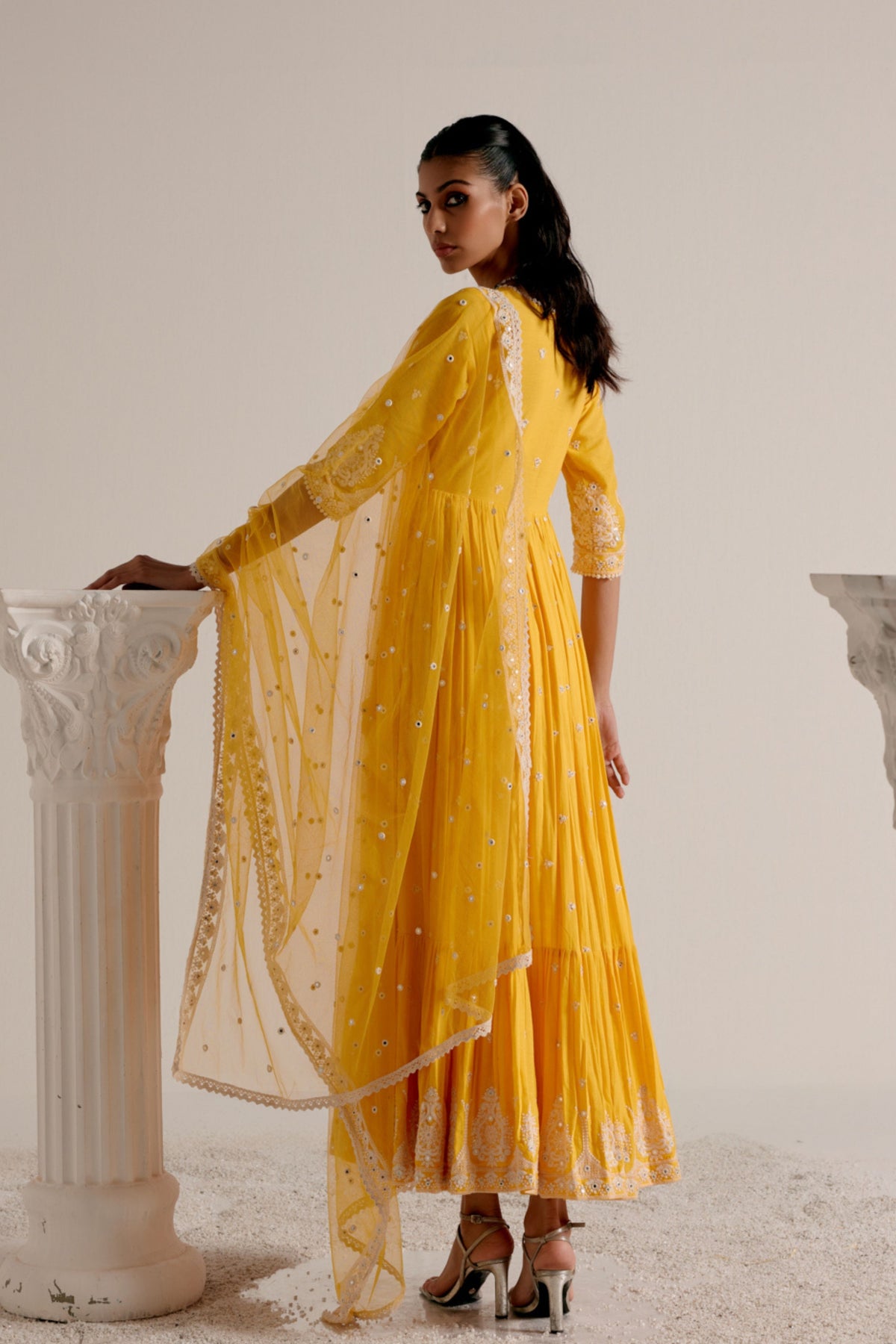 Mango Tower Anarkali With Dupatta