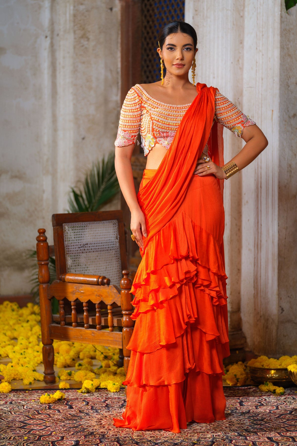 Lea O Pre-draped Saree Set