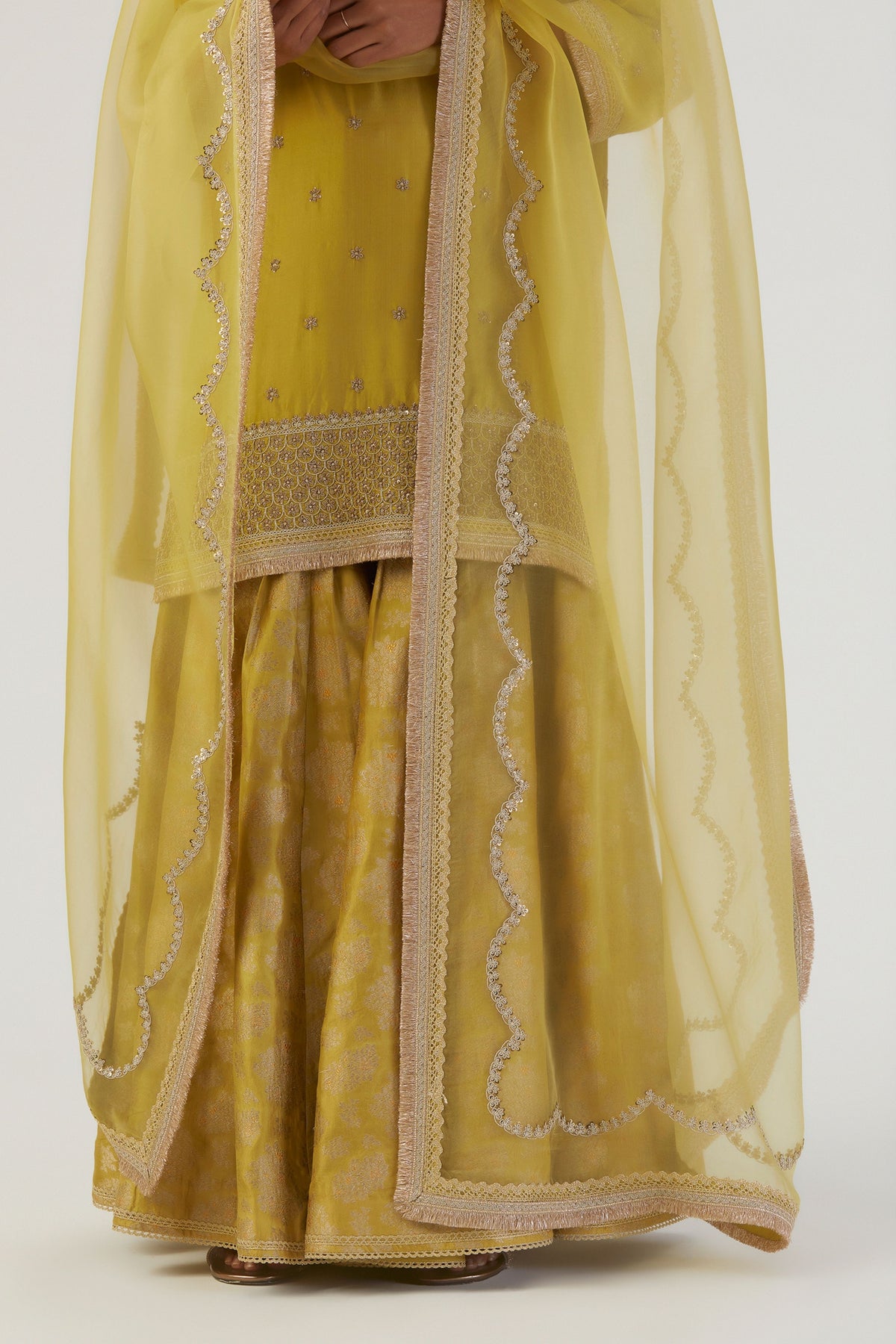 Iqra Silk Kurta and Sharara