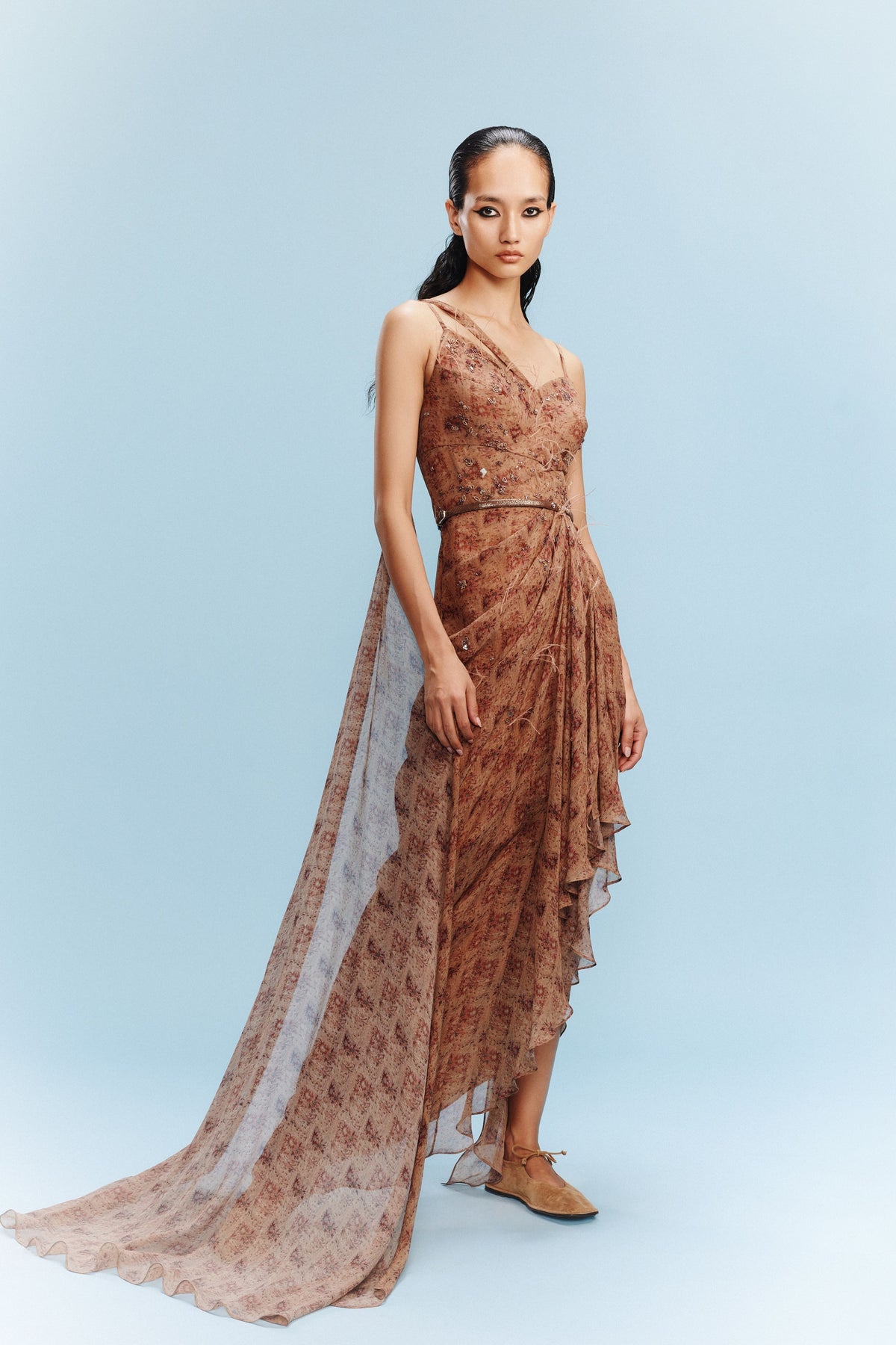 Chloe Burnt Orange Gown