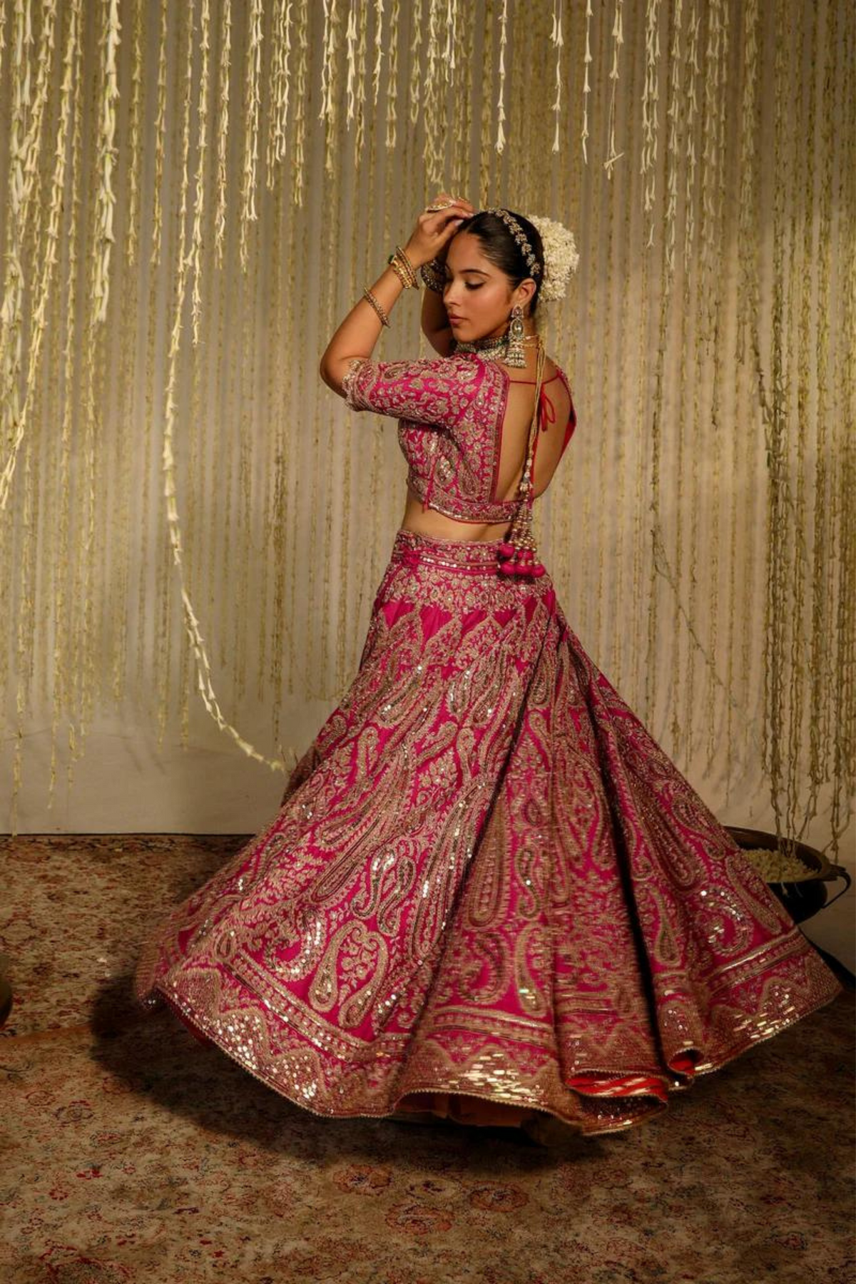 Amirah Hotpink Lehenga Set