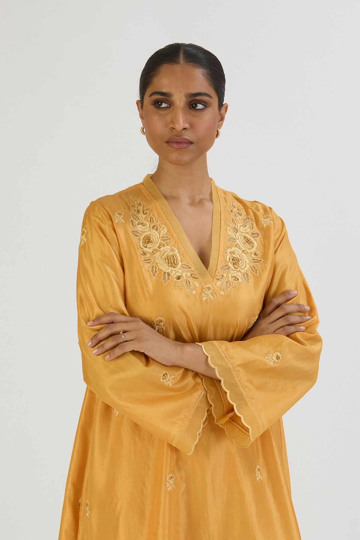 Yellow Ferah Kurta and Pant