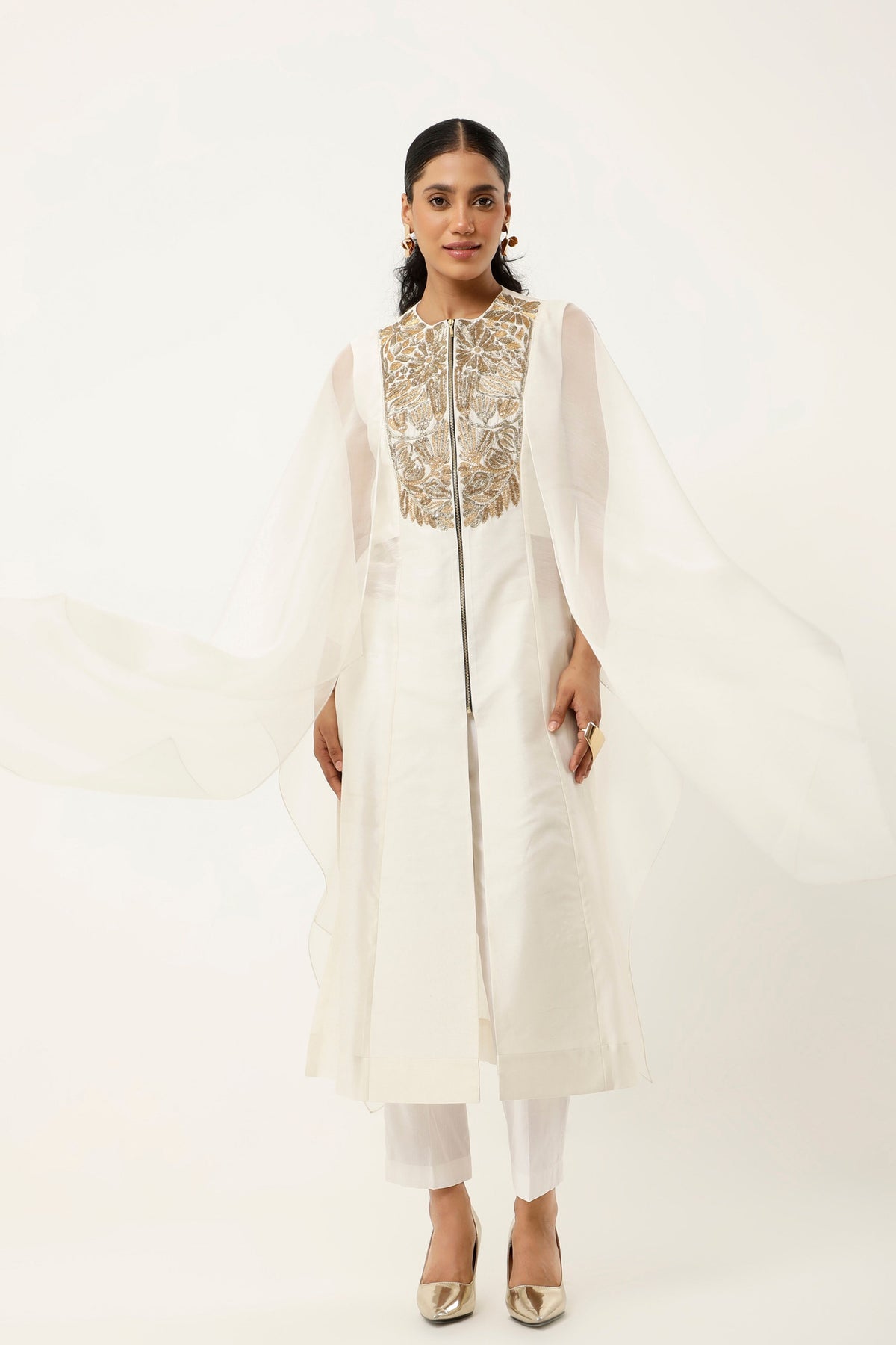 Ivory Cape Kurta Set