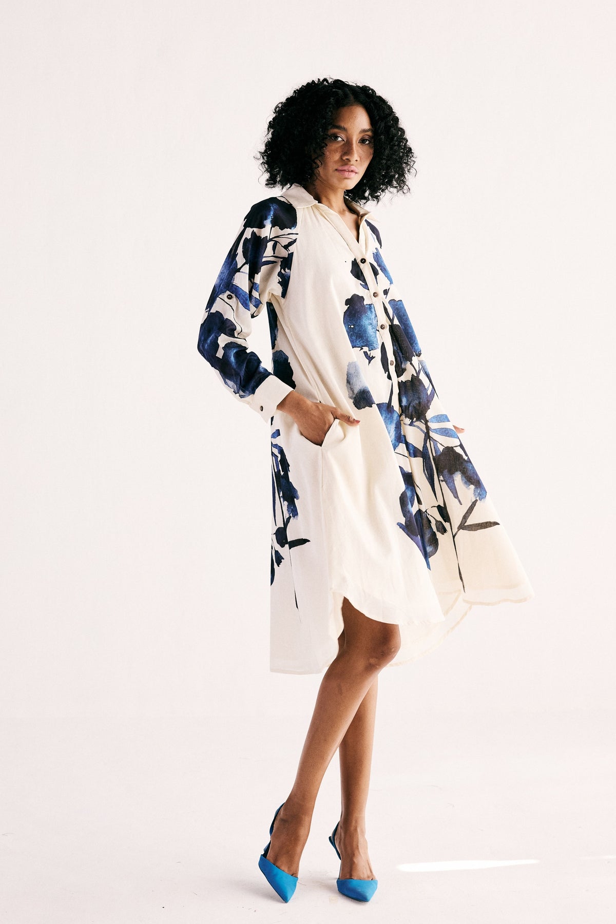 Blue Orchid Shirt Dress