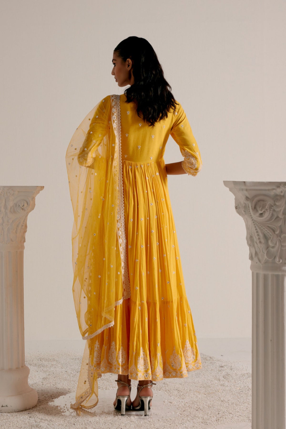 Mango Tower Anarkali With Dupatta