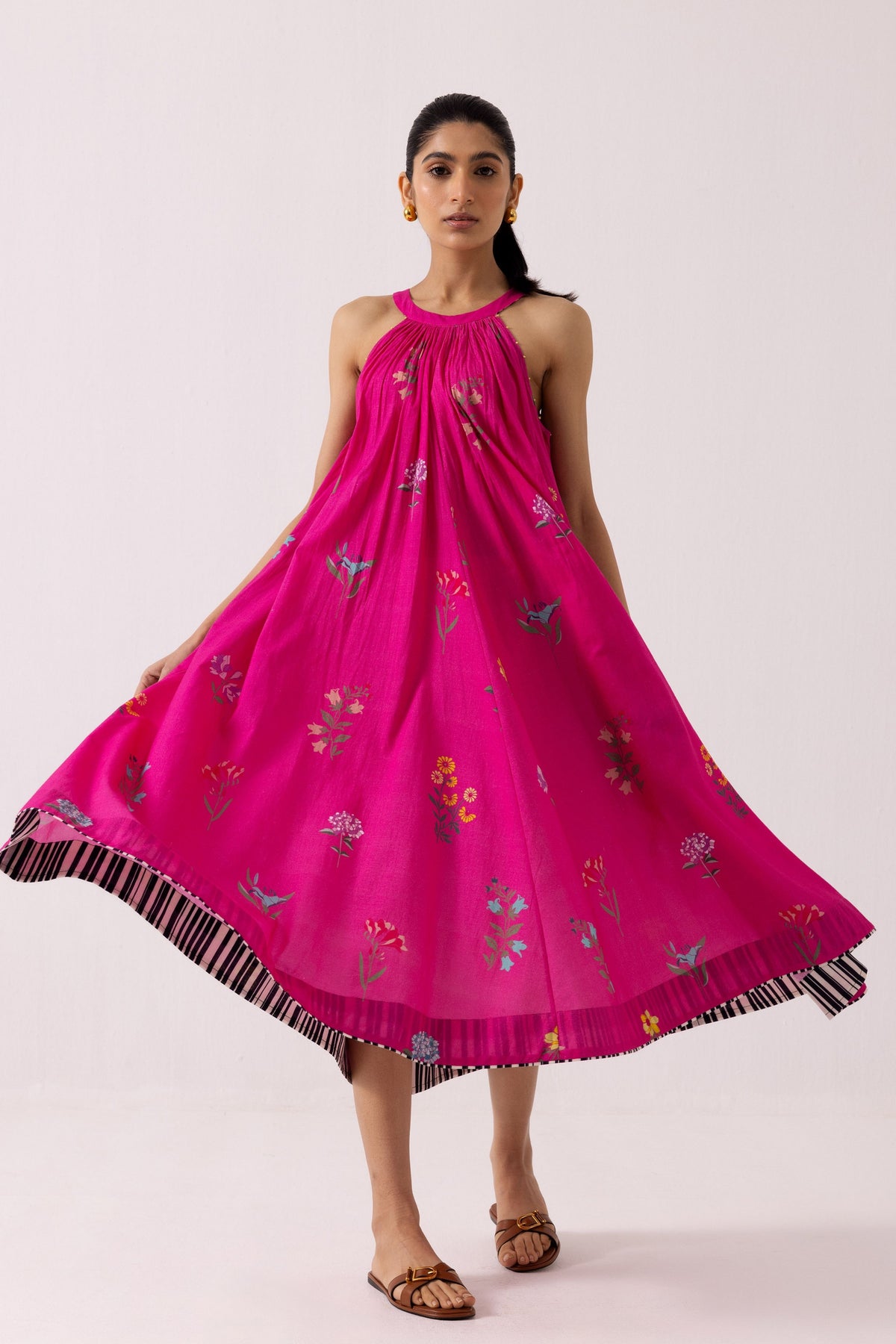 Camellia Dress in Fuschia