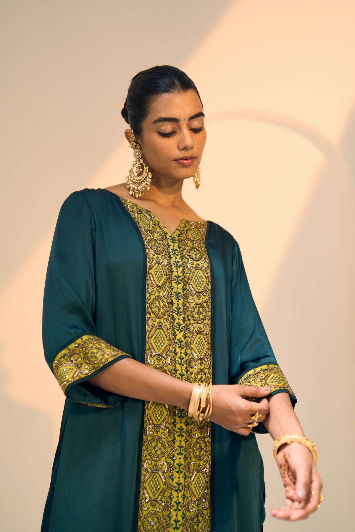 Green Seerat Kurta Set