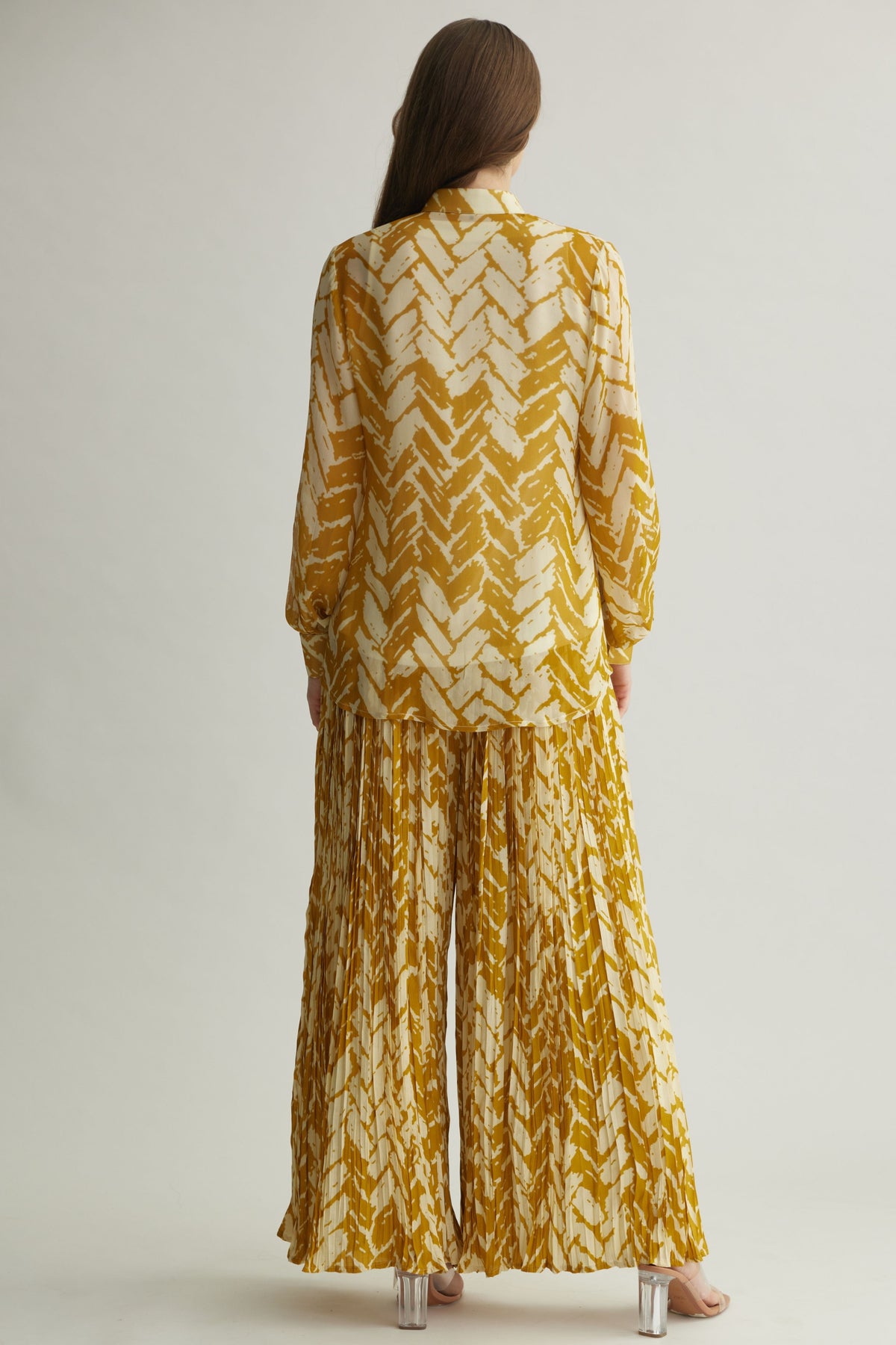 Mustard Chevron Pants