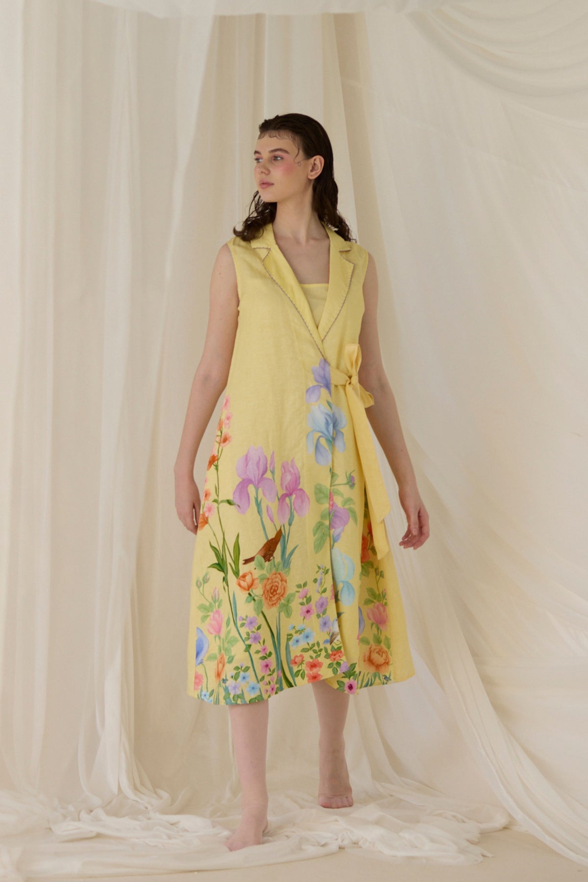 Citrine Floral Yellow Dress