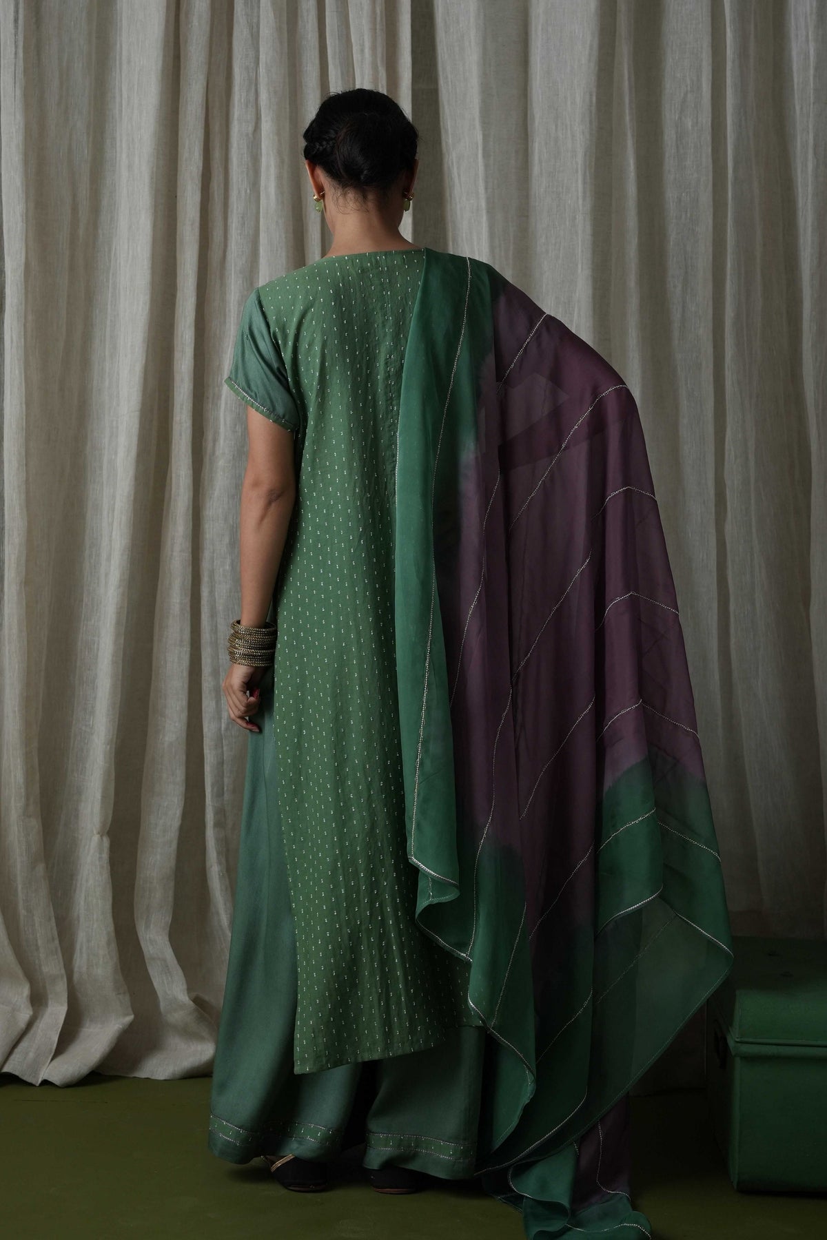 Peacock Green Kurta Set