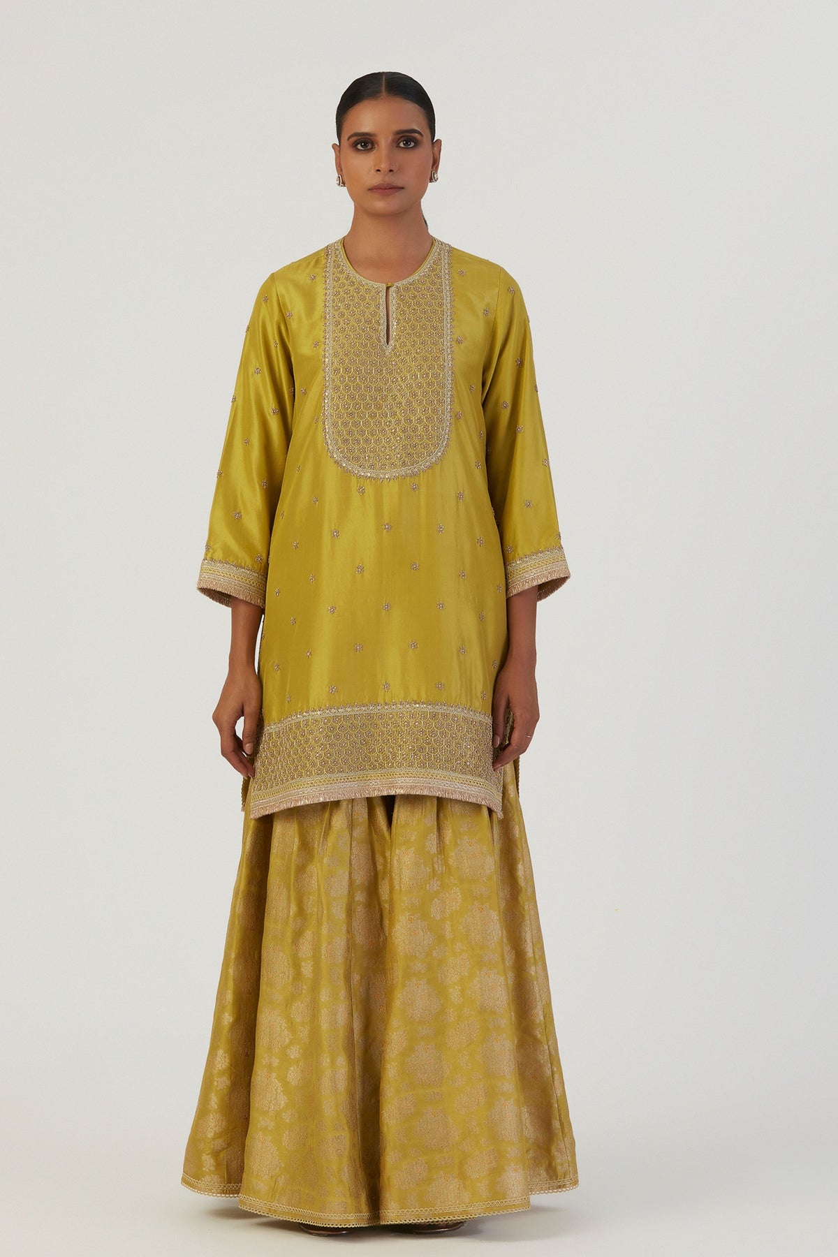 Iqra Silk Kurta and Sharara