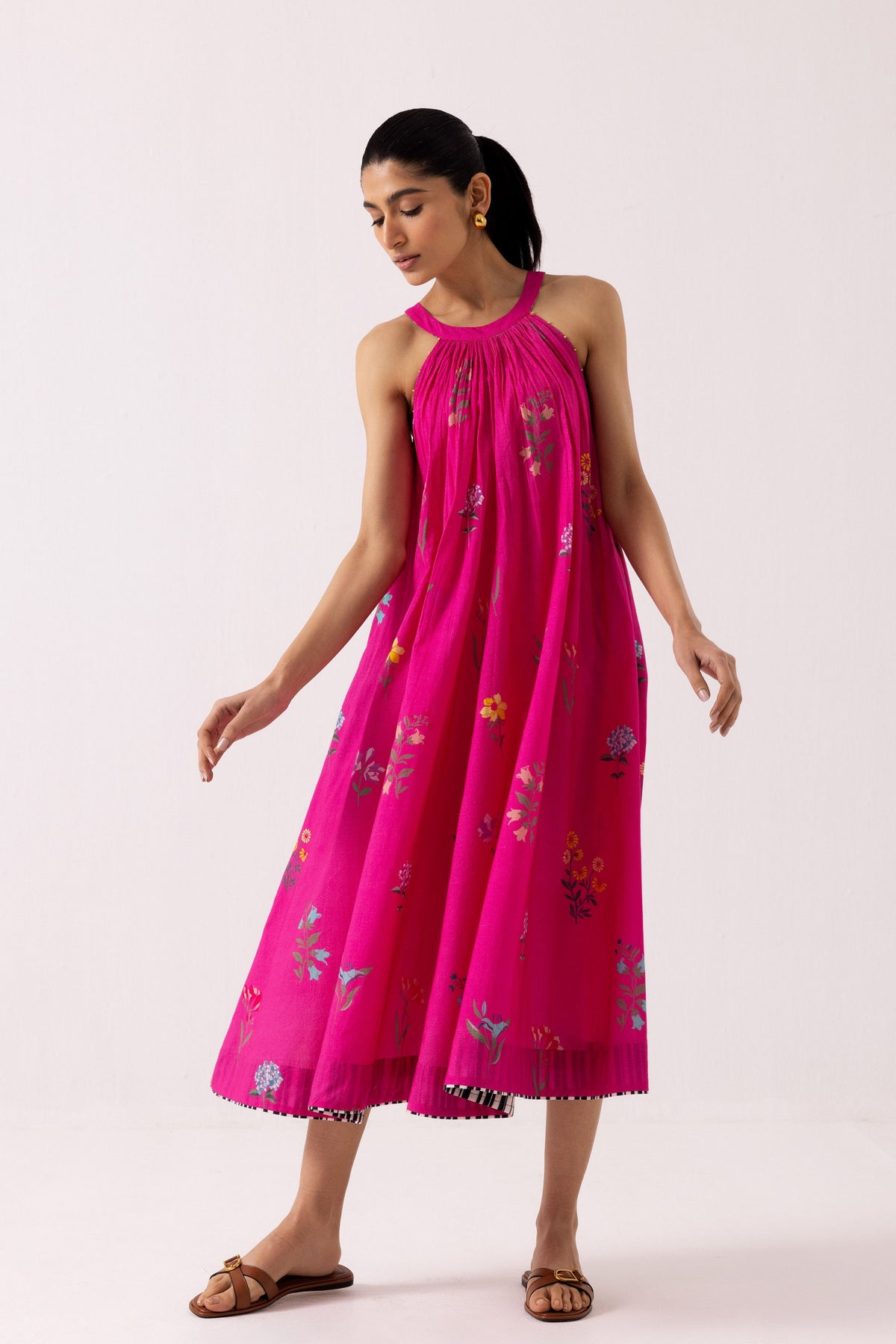 Camellia Dress in Fuschia