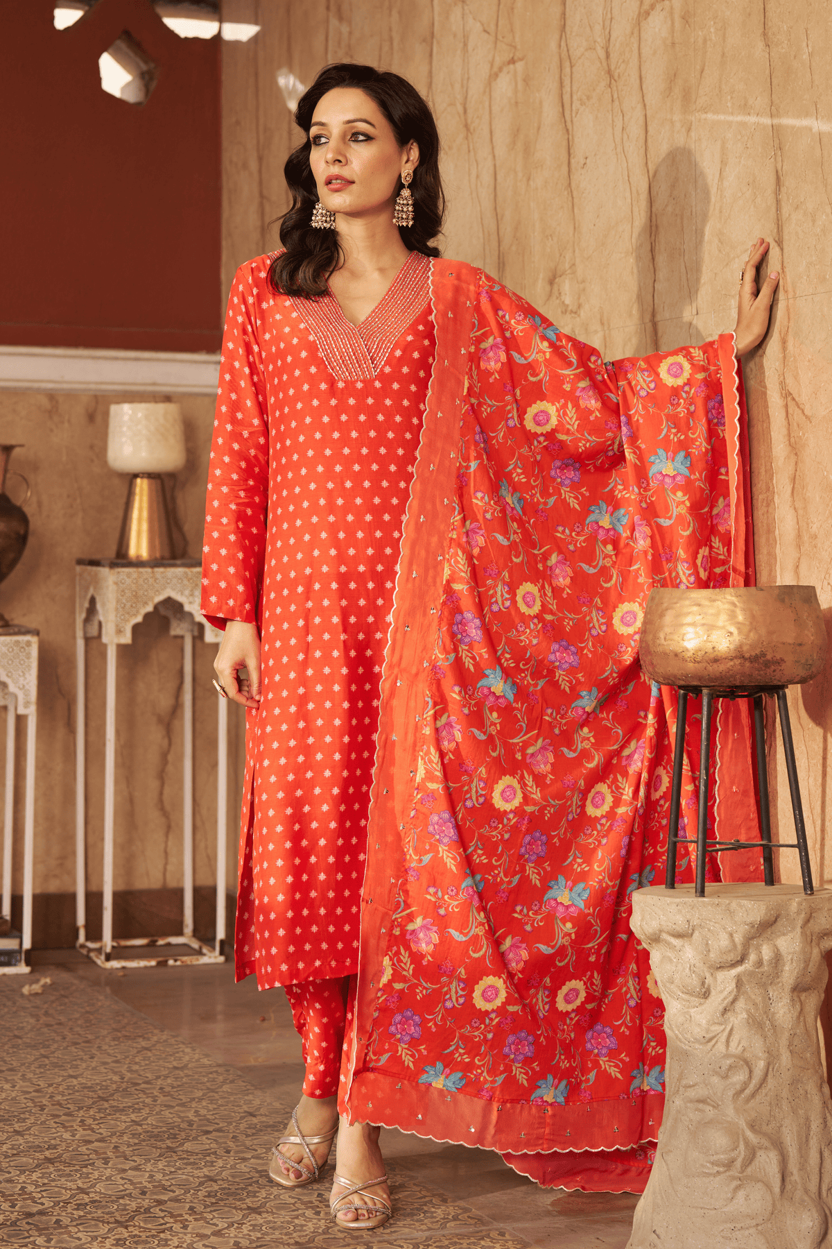 Bia Burnt Orange Kurta Set