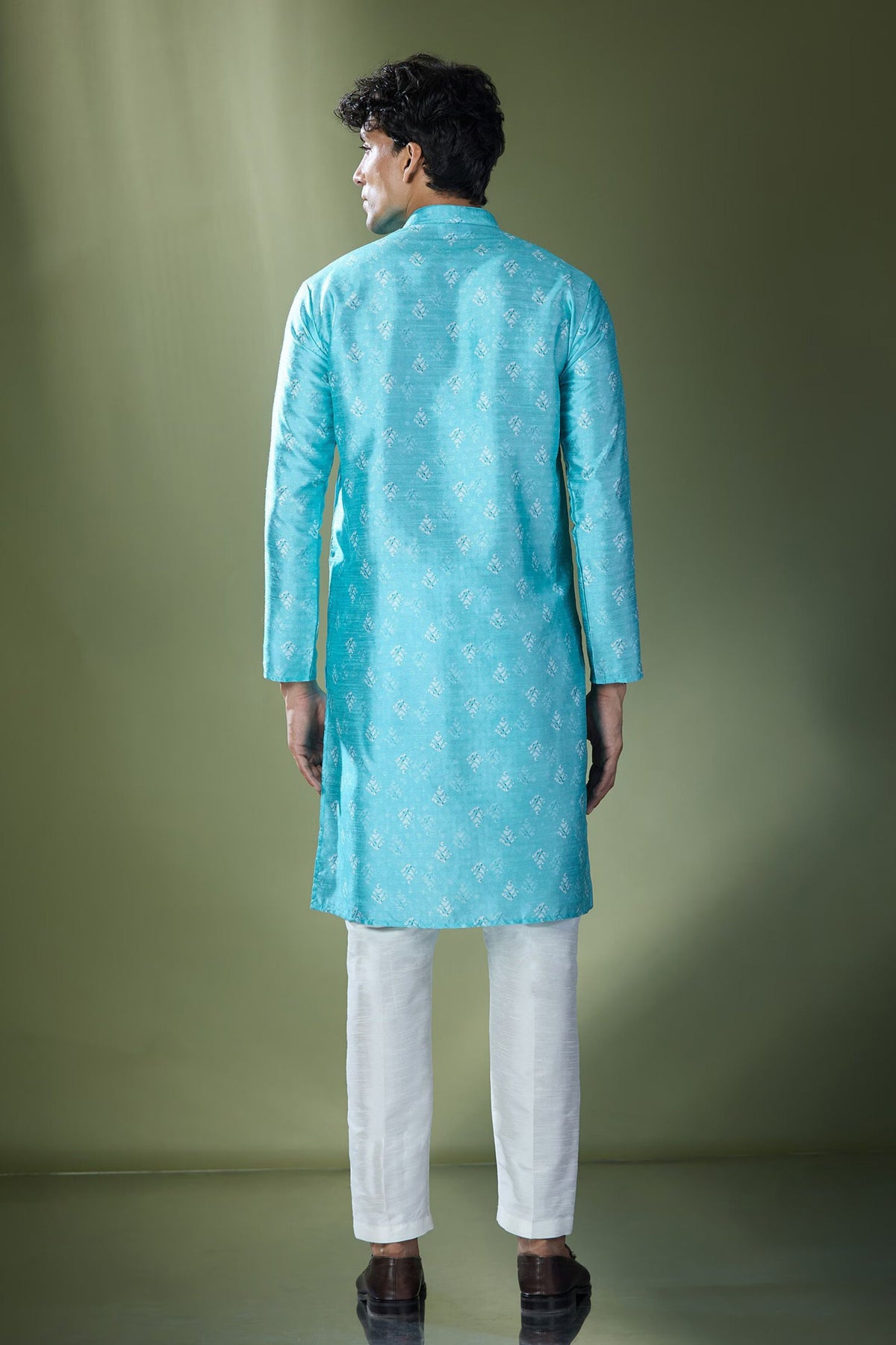 Blue Printed Kurta Set