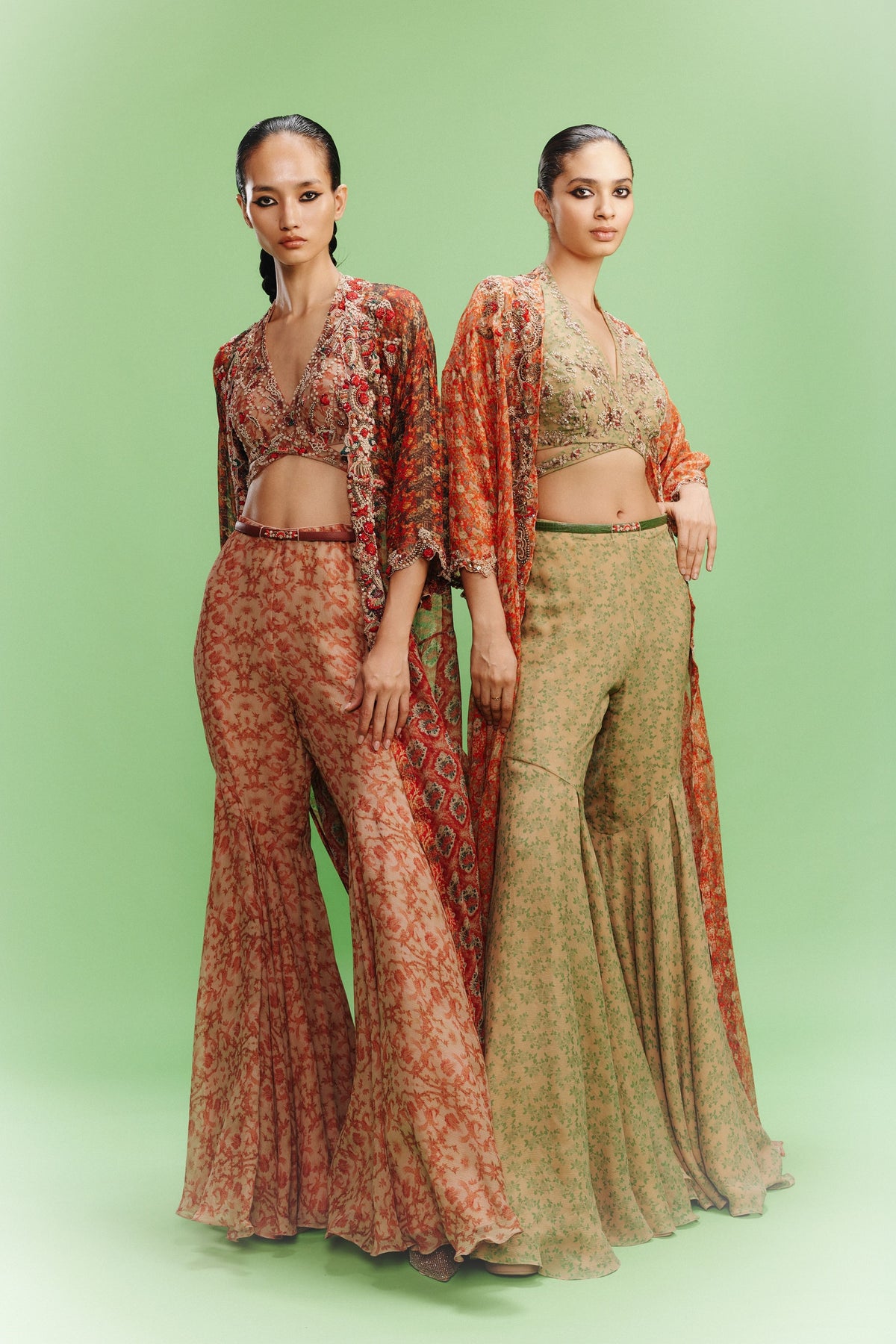 Mellow Poetry Orange Sharara Set