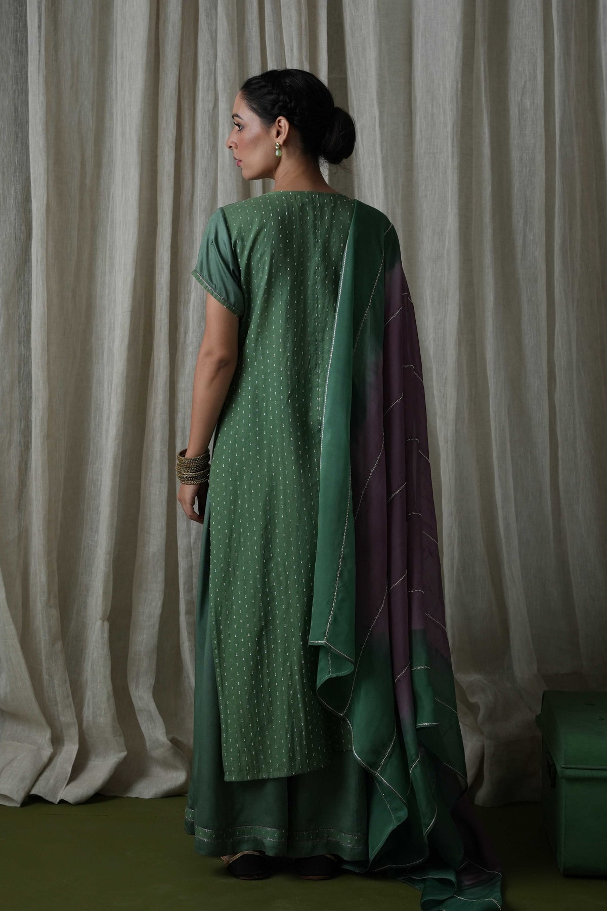 Peacock Green Kurta Set