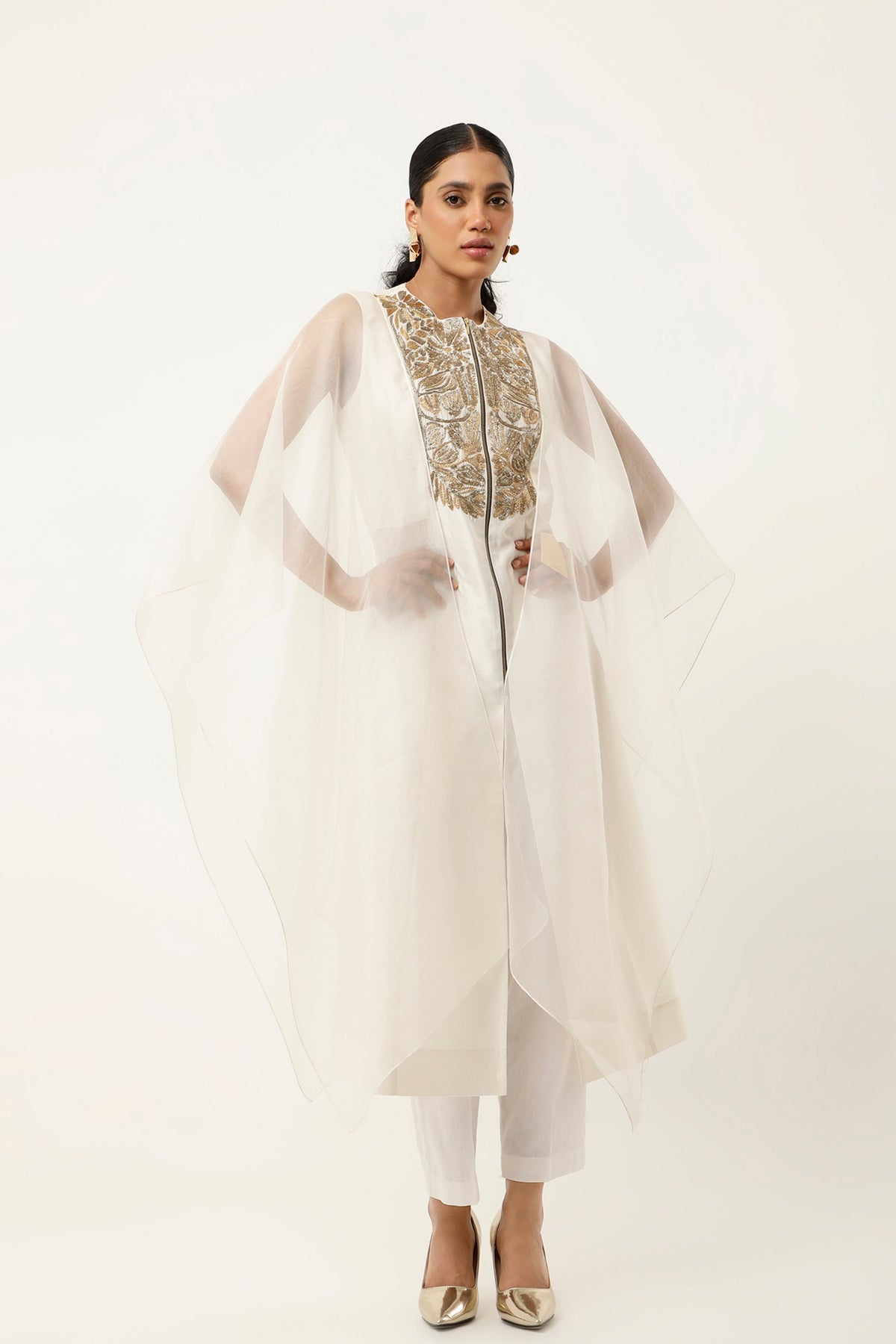 Ivory Cape Kurta Set