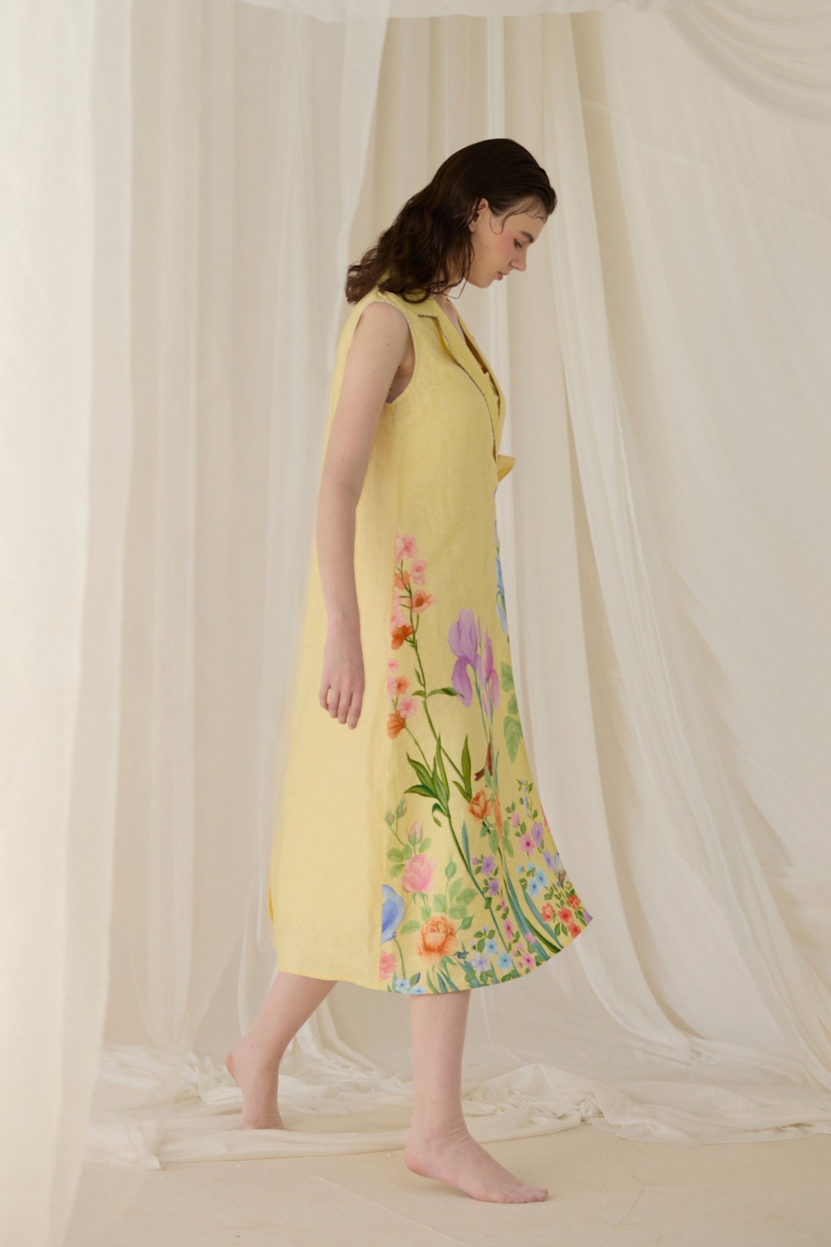 Citrine Floral Yellow Dress