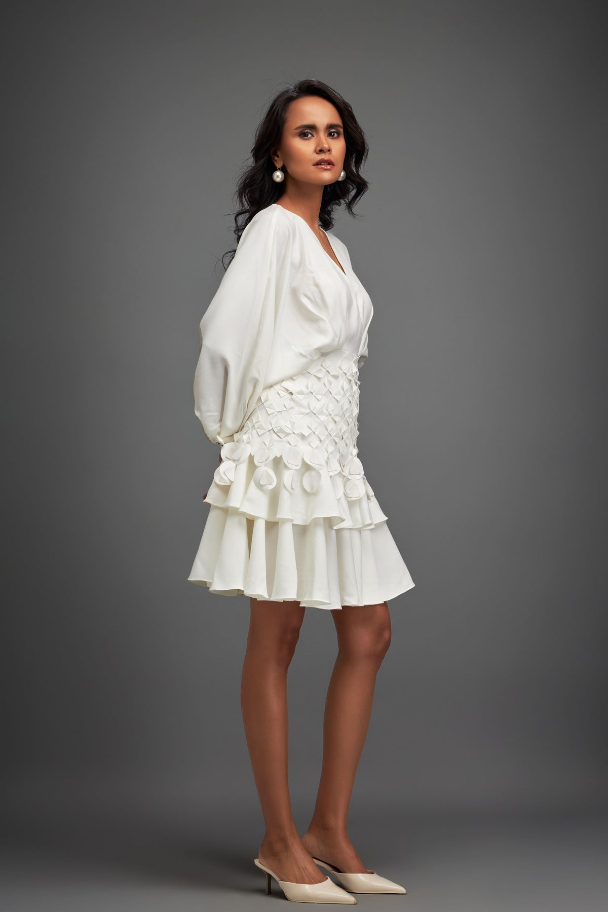 White Sleeved Dress