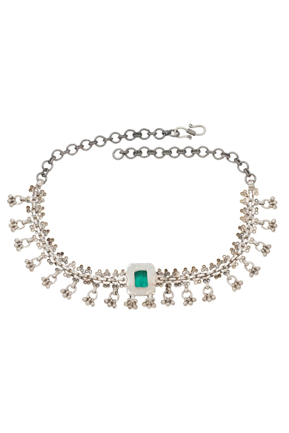 Silver Emerald Necklace