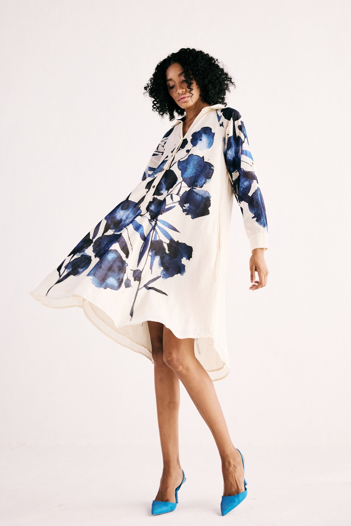 Blue Orchid Shirt Dress