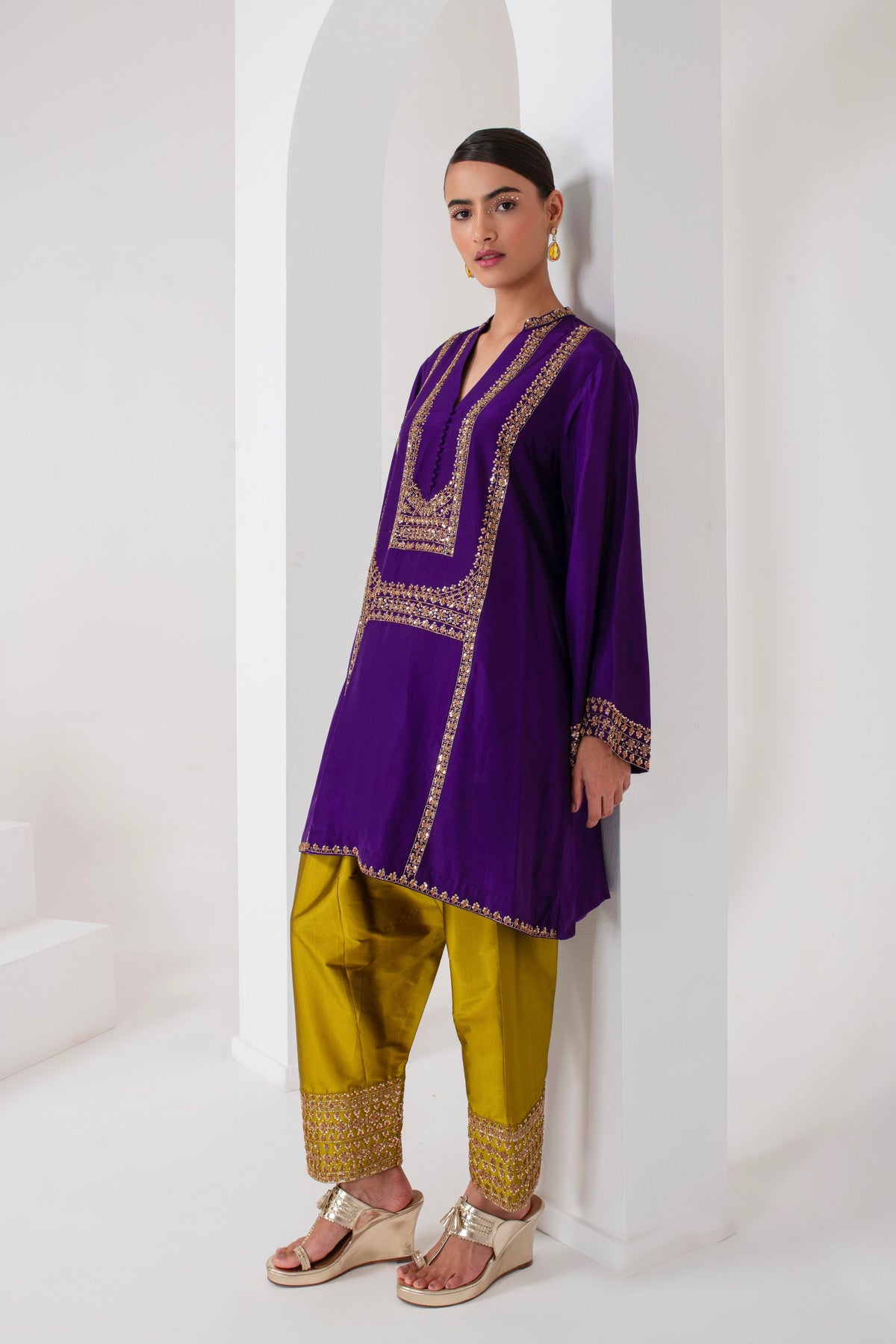 Purple Kurta Set