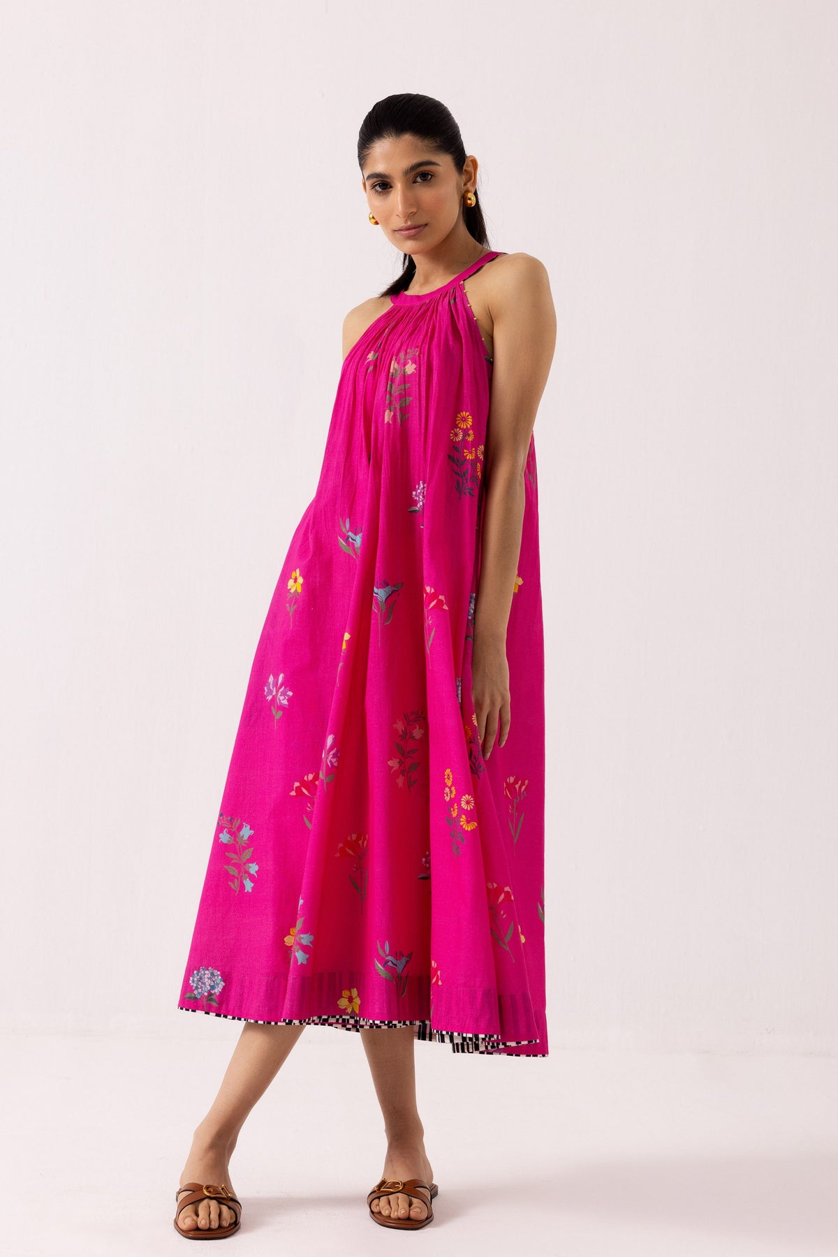 Camellia Dress in Fuschia